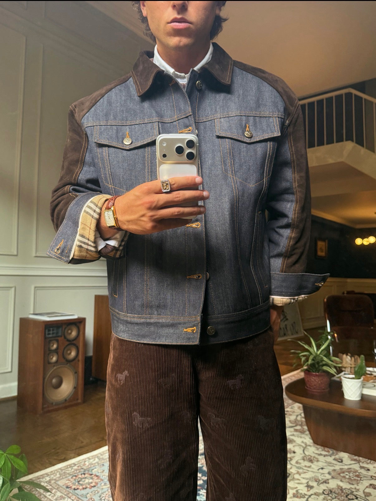 Selvedge Denim & Suede Jacket