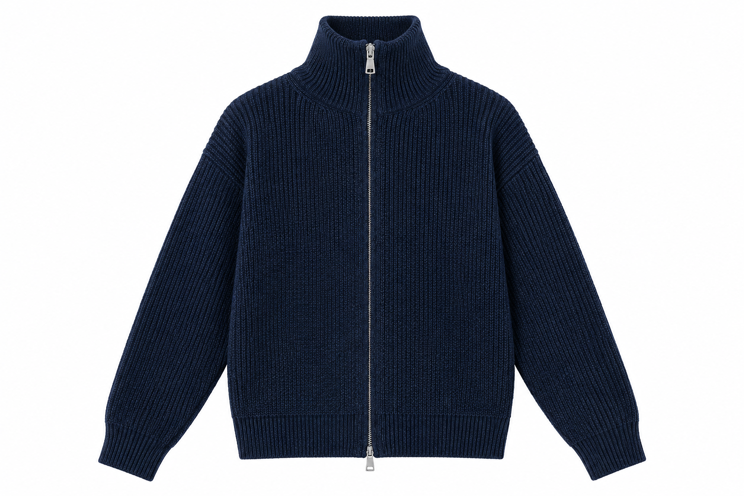 The Essential Ribbed Zip-Up Sweater