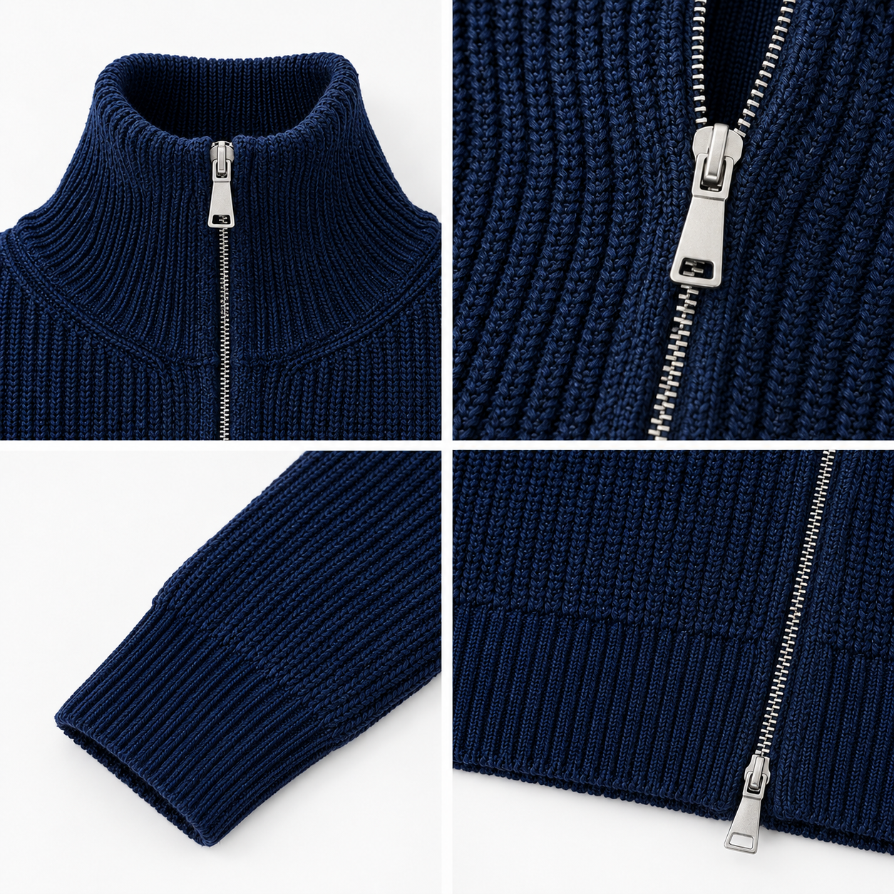 The Essential Ribbed Zip-Up Sweater