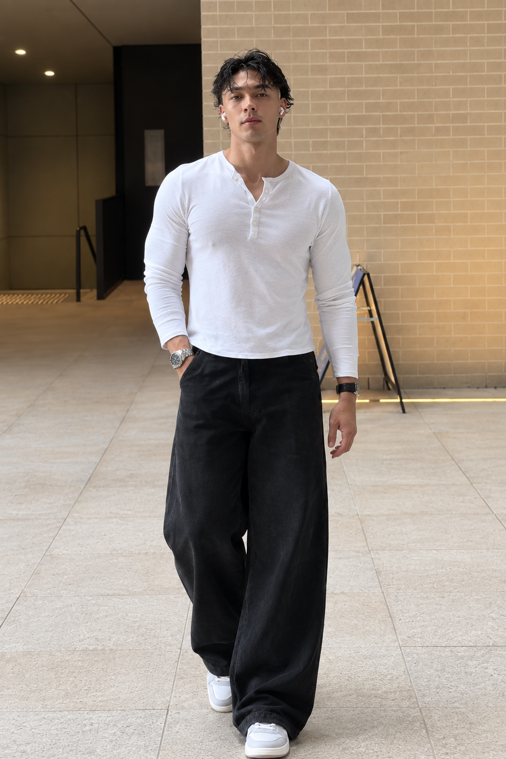 The Essential White Henley