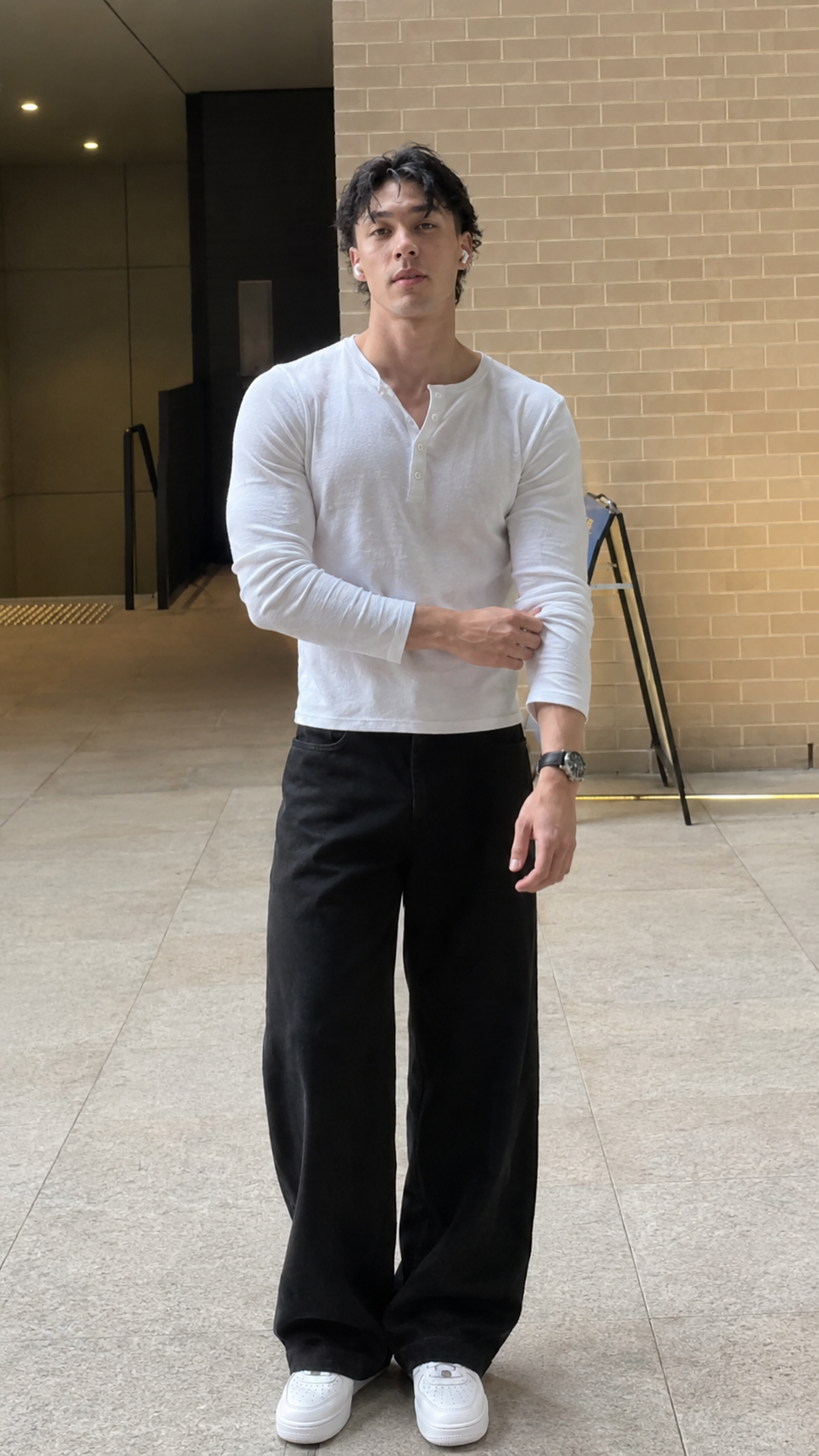 The Essential White Henley