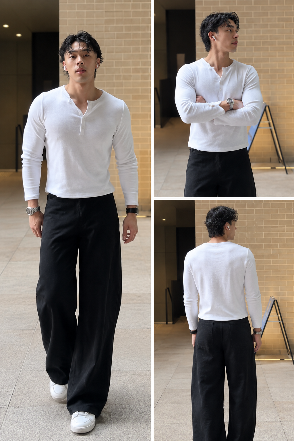 The Essential White Henley