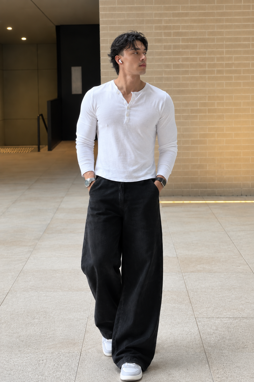 The Essential White Henley
