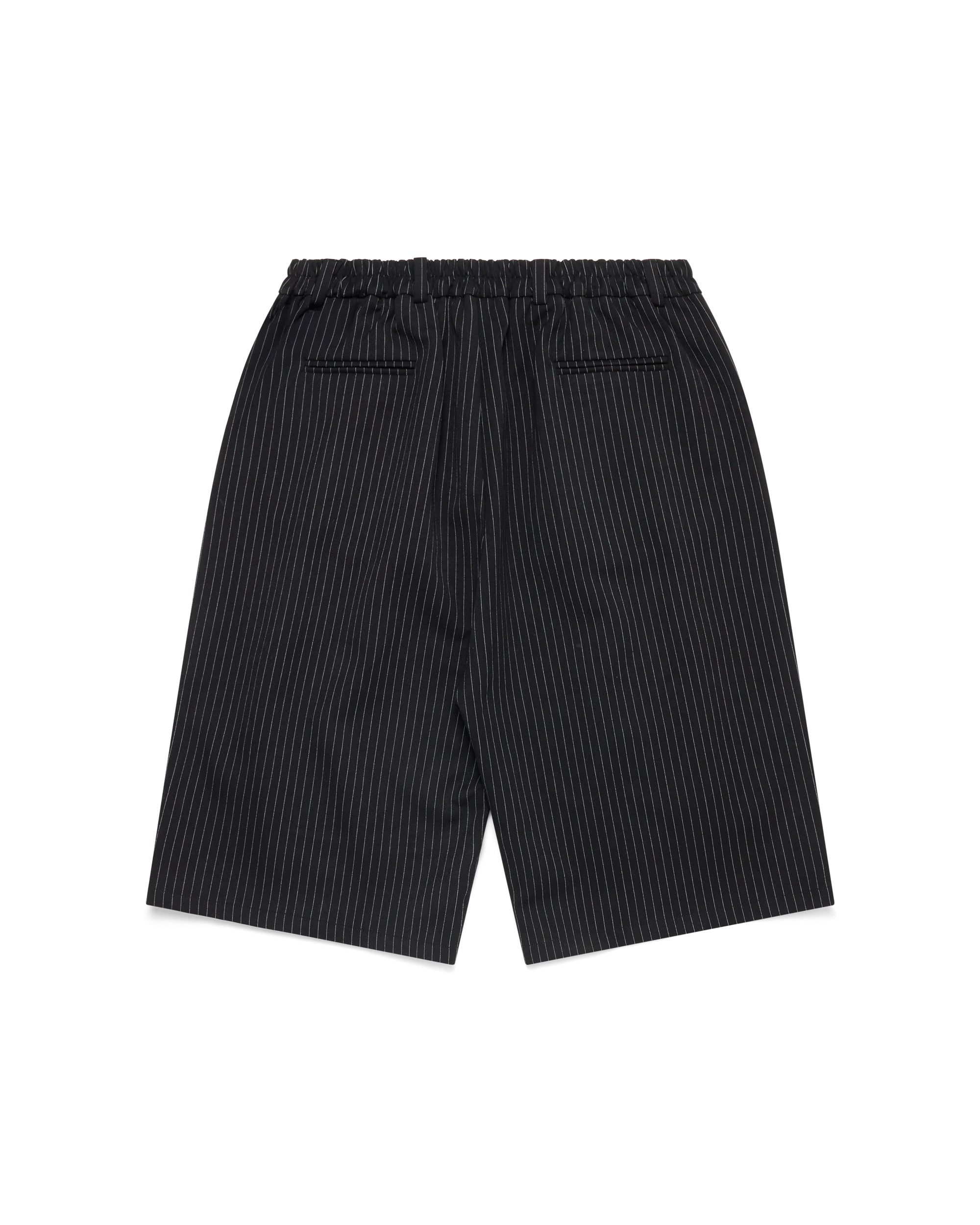 PINSTRIPE PLEATED SHORTS