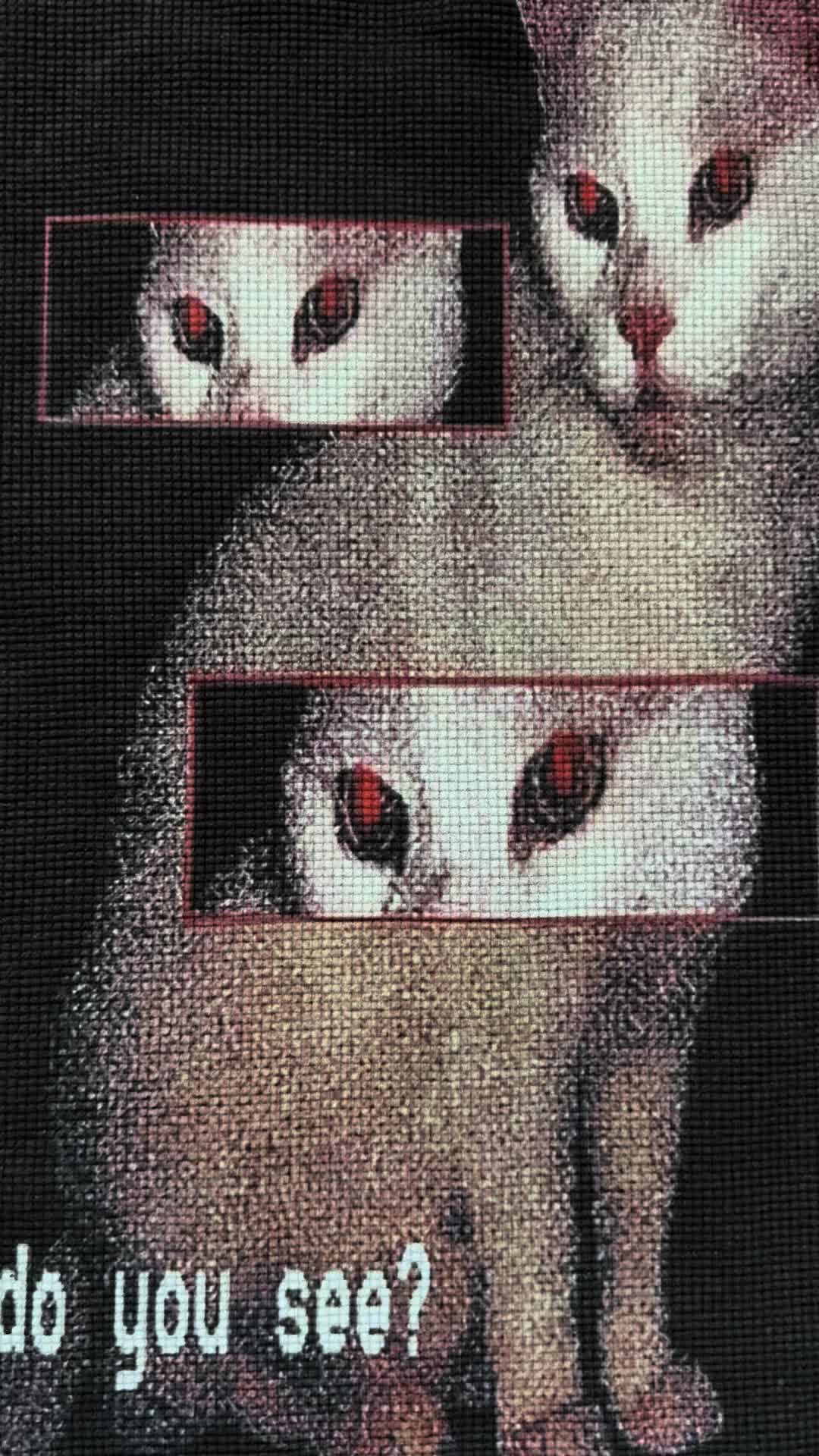 "EVIL CAT" WAFFLE LONG SLEEVE