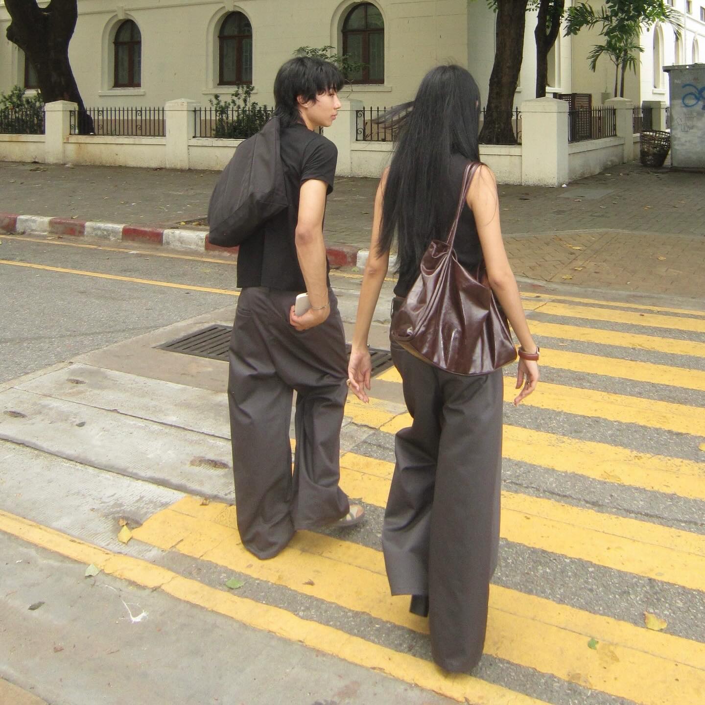 ASYMMETRICAL WRAP PANTS