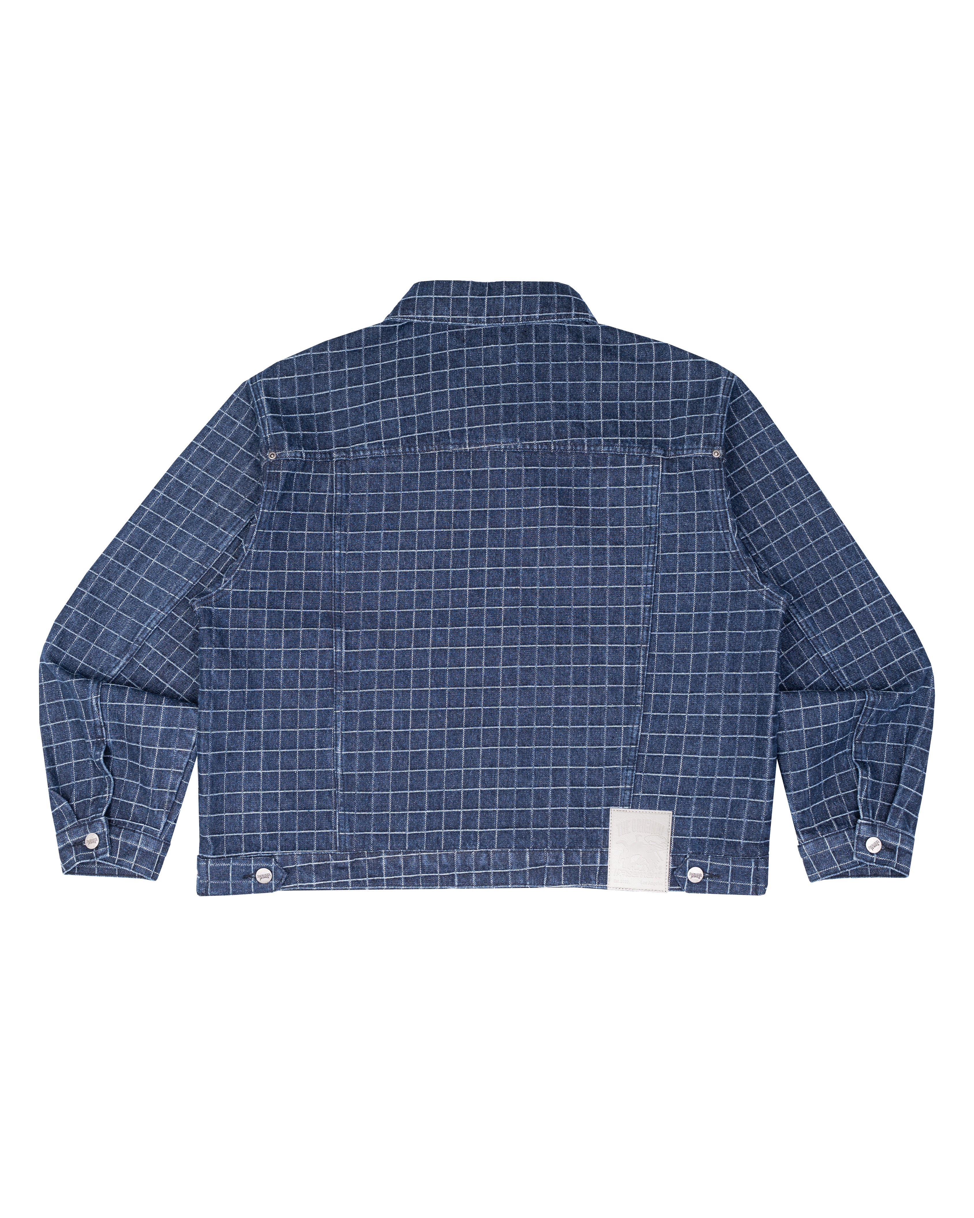 UNIQUE PLAID DENIM JACKET