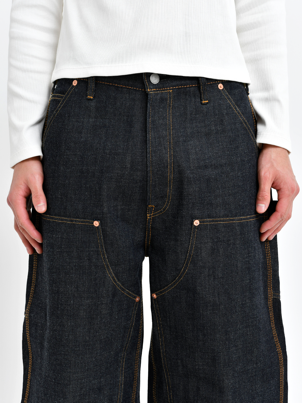 TOKYO DOUBLE KNEE DENIM TROUSERS