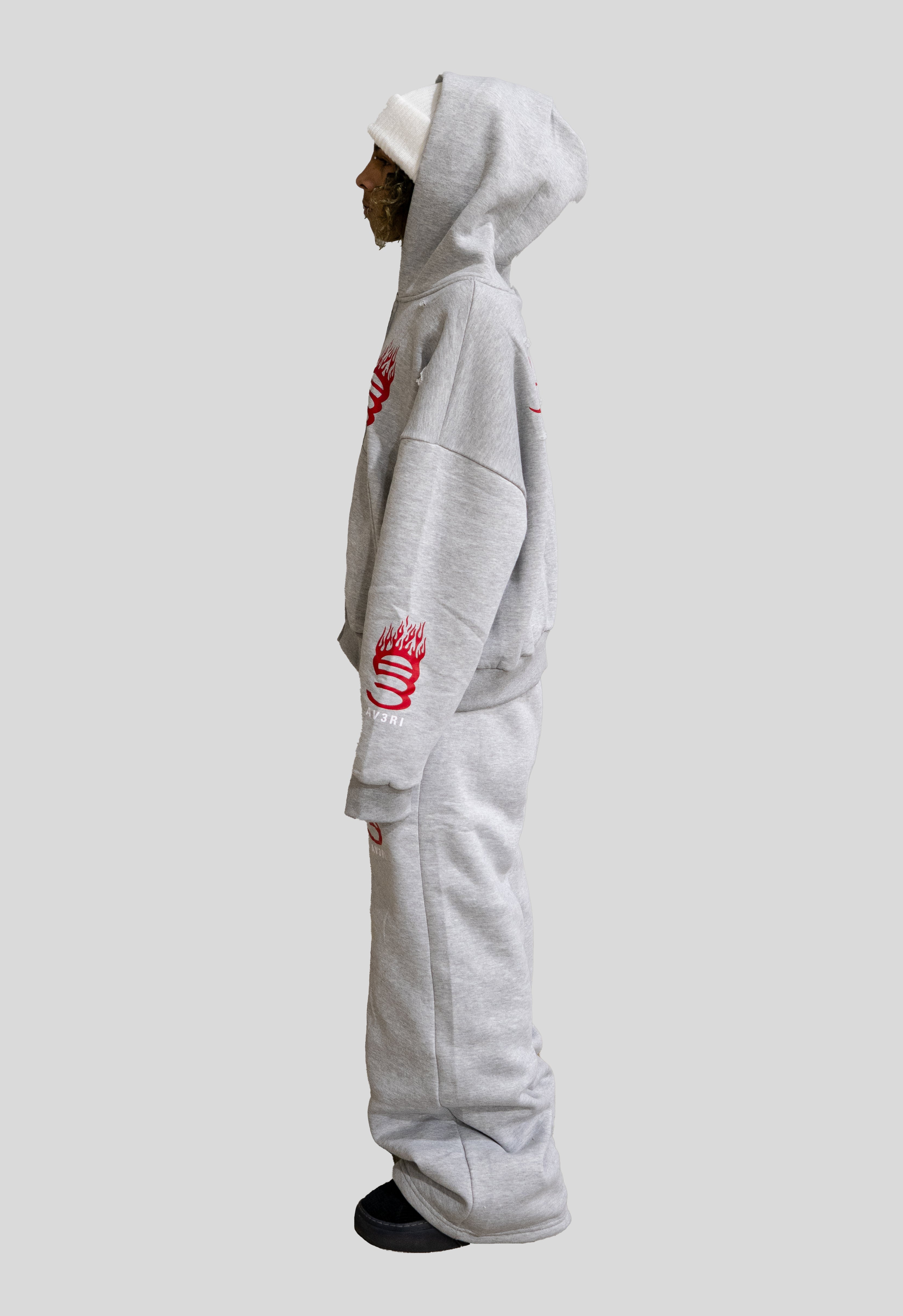 FLAME LOGO ZIP HOODIE & PANTS SET