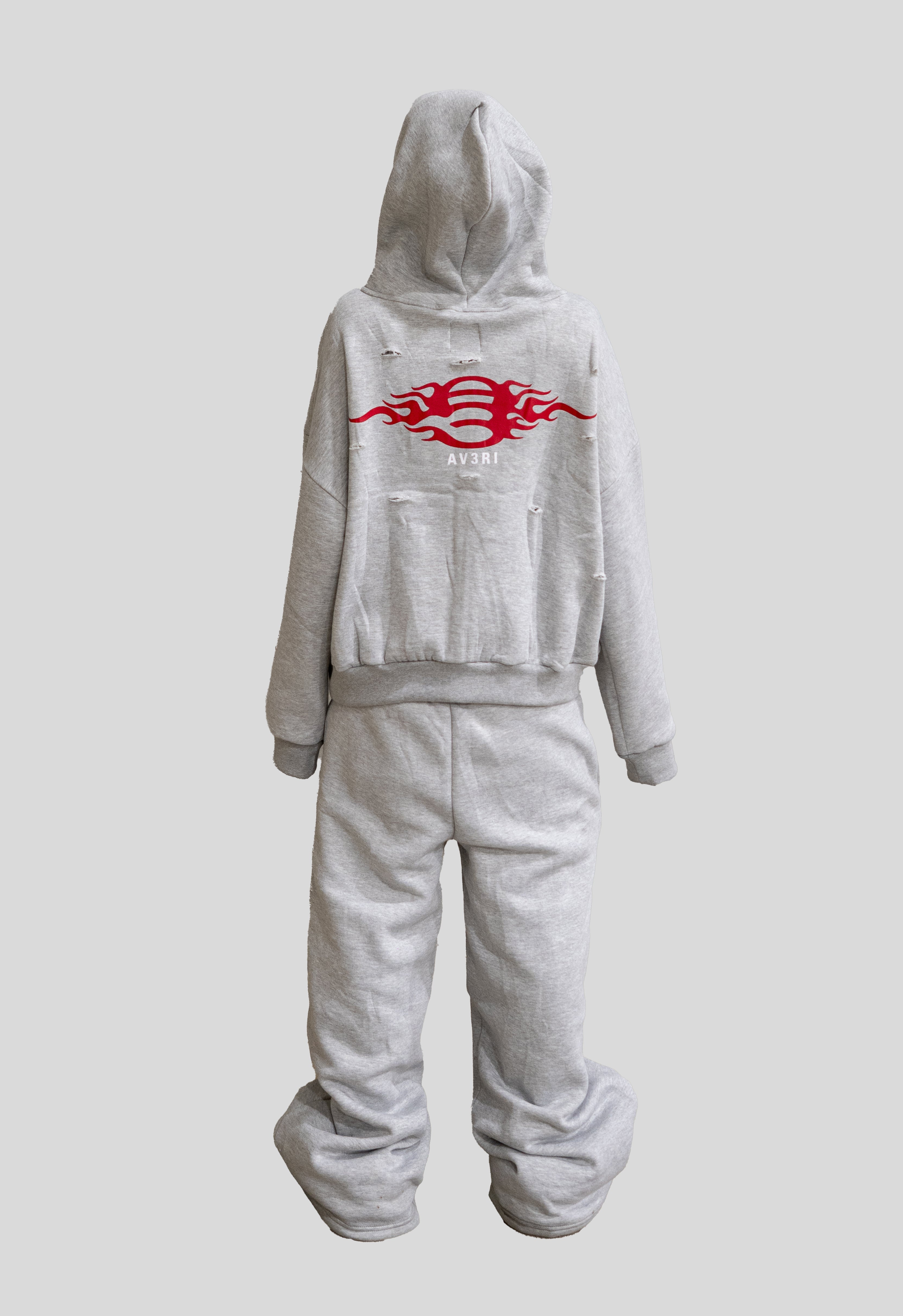 FLAME LOGO ZIP HOODIE & PANTS SET