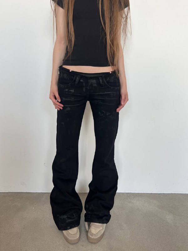 OIL STAIN LOWRISE DENIM