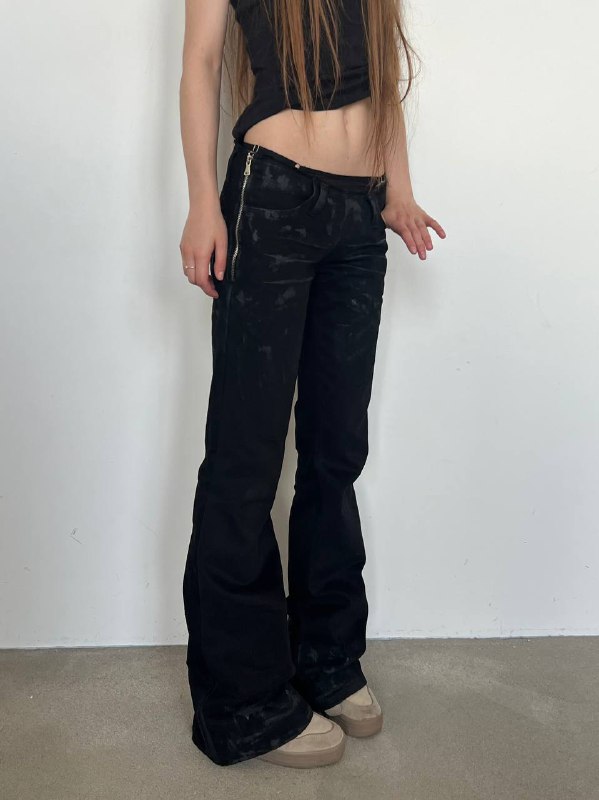 OIL STAIN LOWRISE DENIM