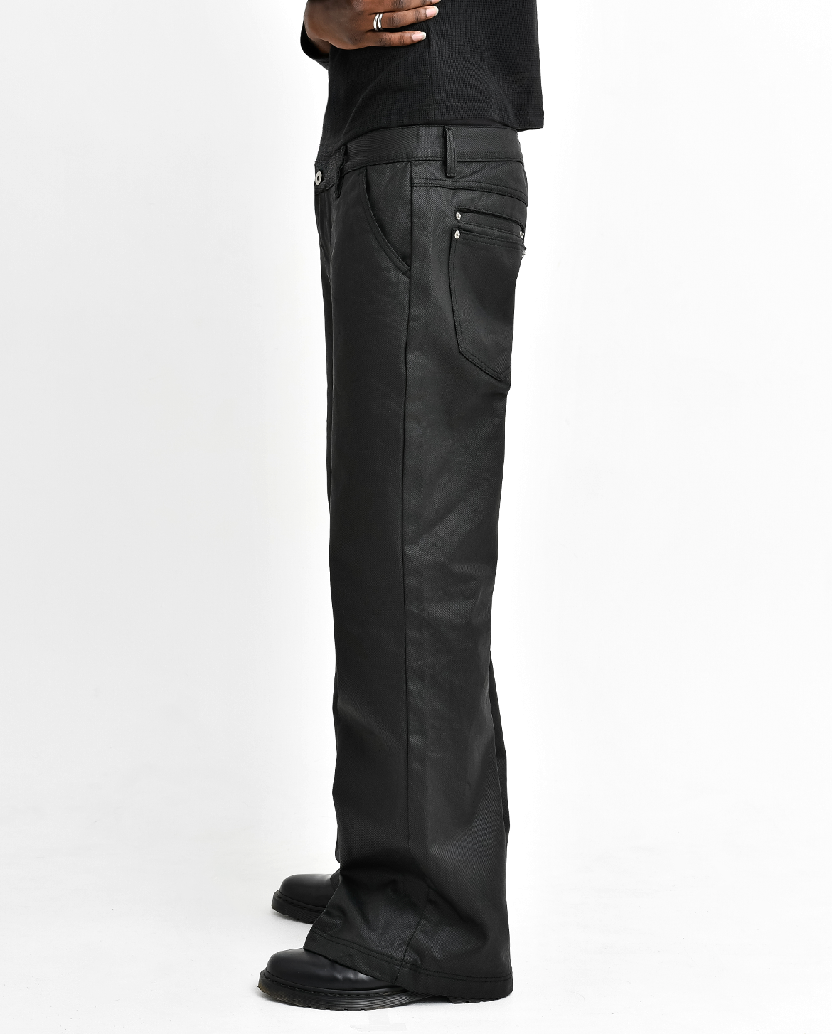 STACKED OIL COATING PANTS