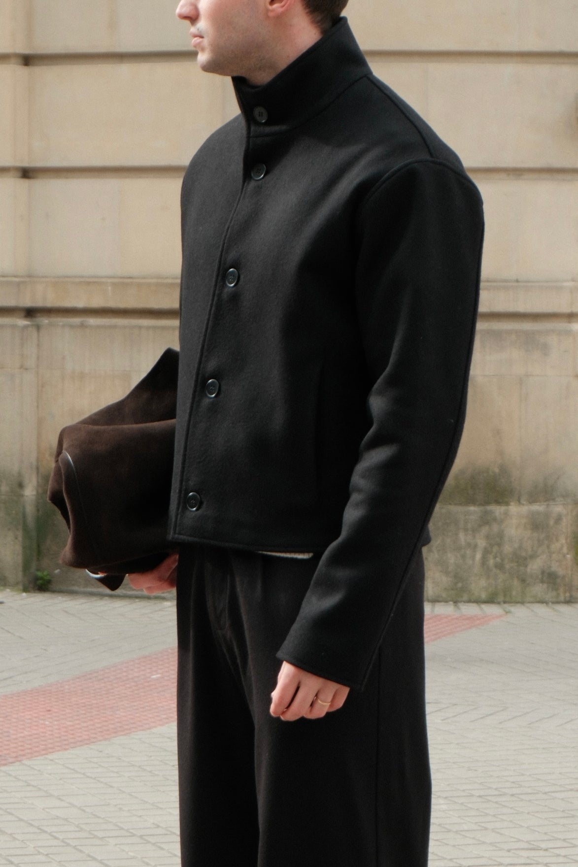 【 PRE ORDER】HIGH COLLAR WOOL JACKET- Ship on Feb 27th