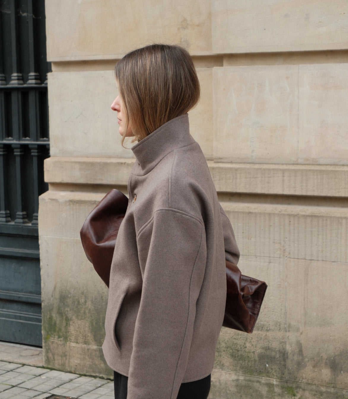 【 PRE ORDER】HIGH COLLAR WOOL JACKET- Ship on Feb 27th