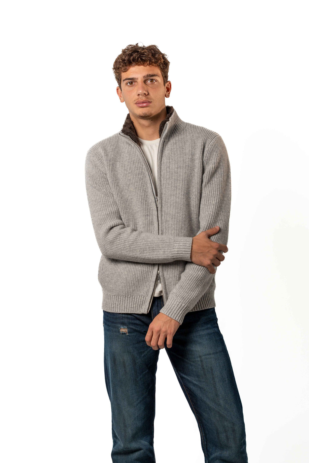 FUR COLLAR WOOL BLOUSON