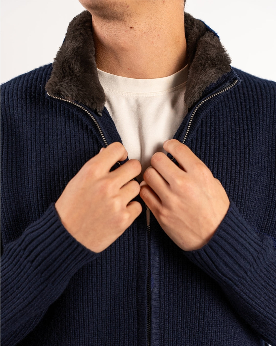 FUR COLLAR WOOL BLOUSON