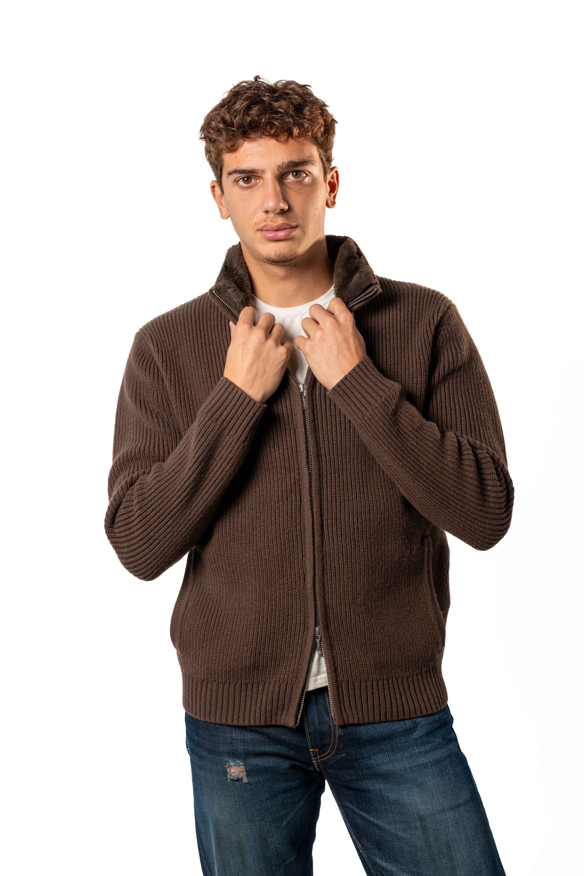 FUR COLLAR WOOL BLOUSON