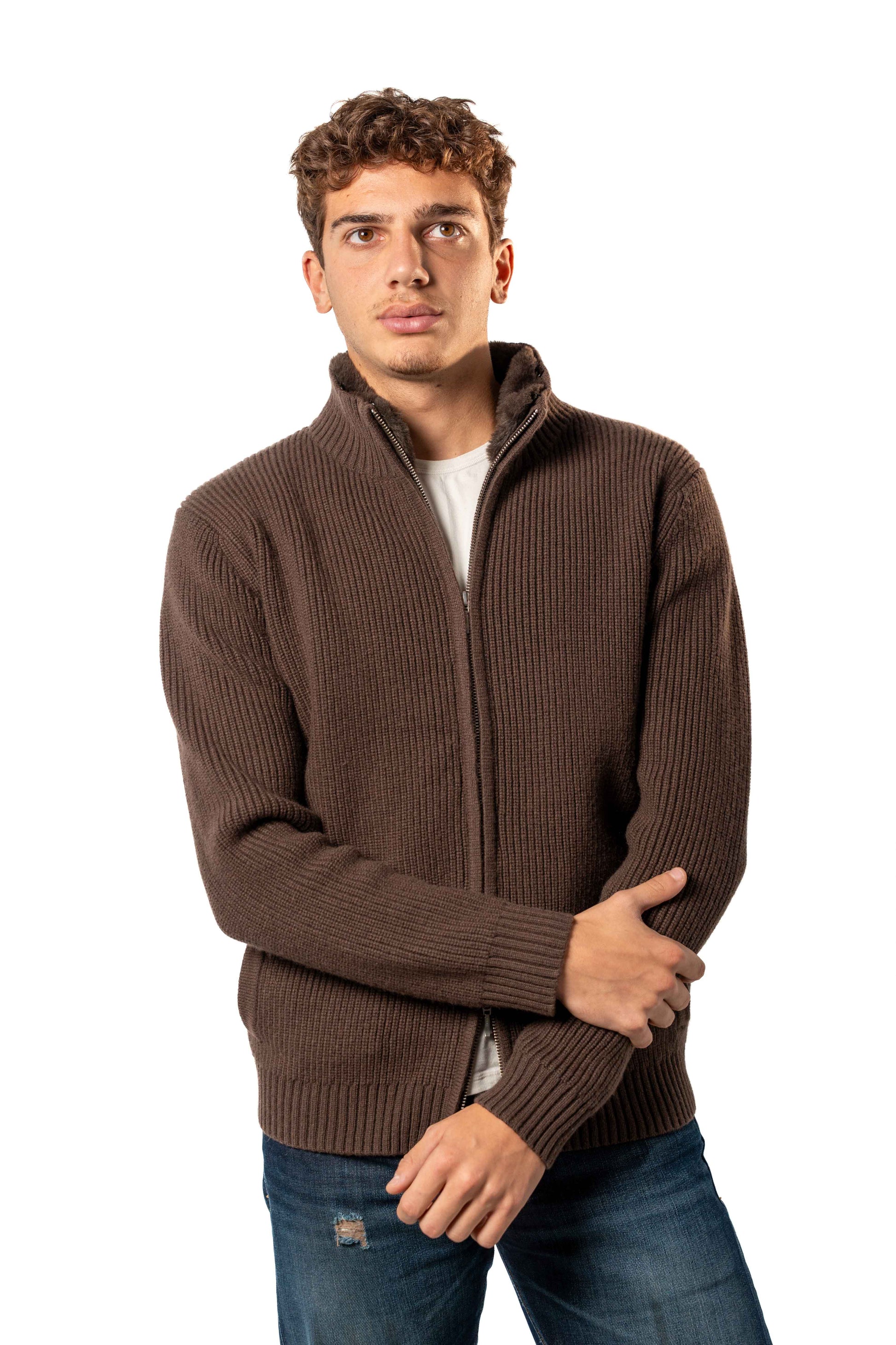 FUR COLLAR WOOL BLOUSON