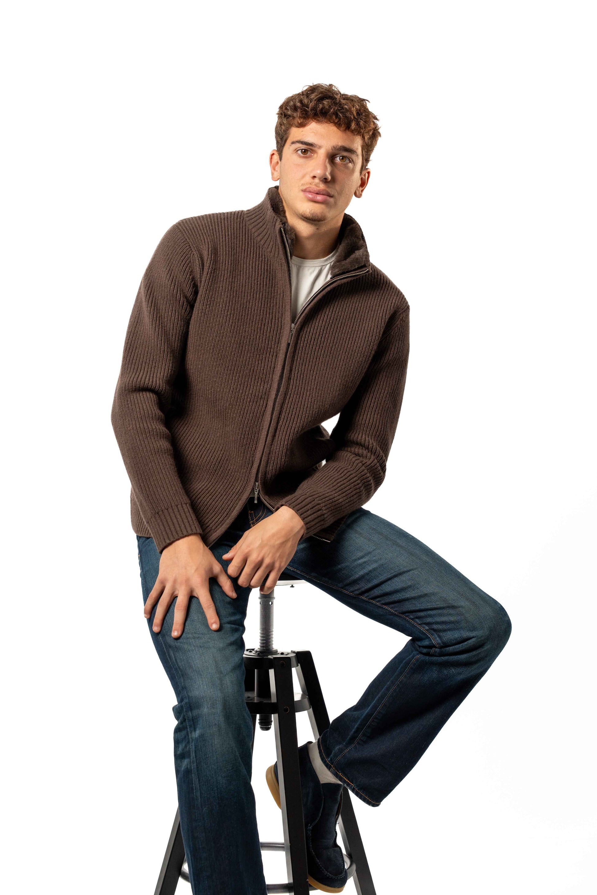 FUR COLLAR WOOL BLOUSON