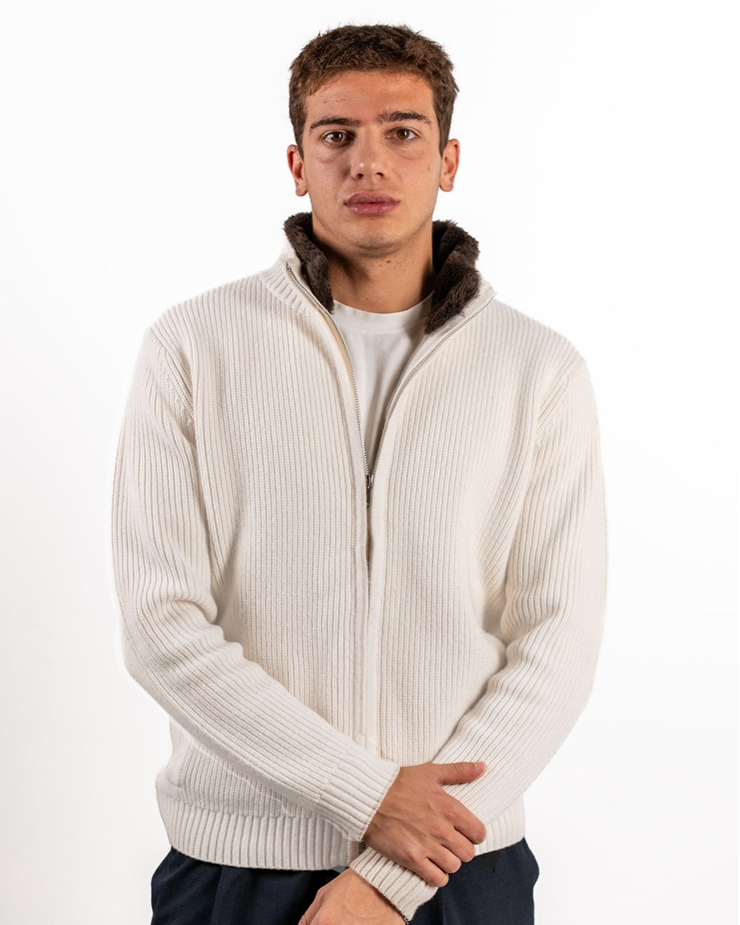 FUR COLLAR WOOL BLOUSON