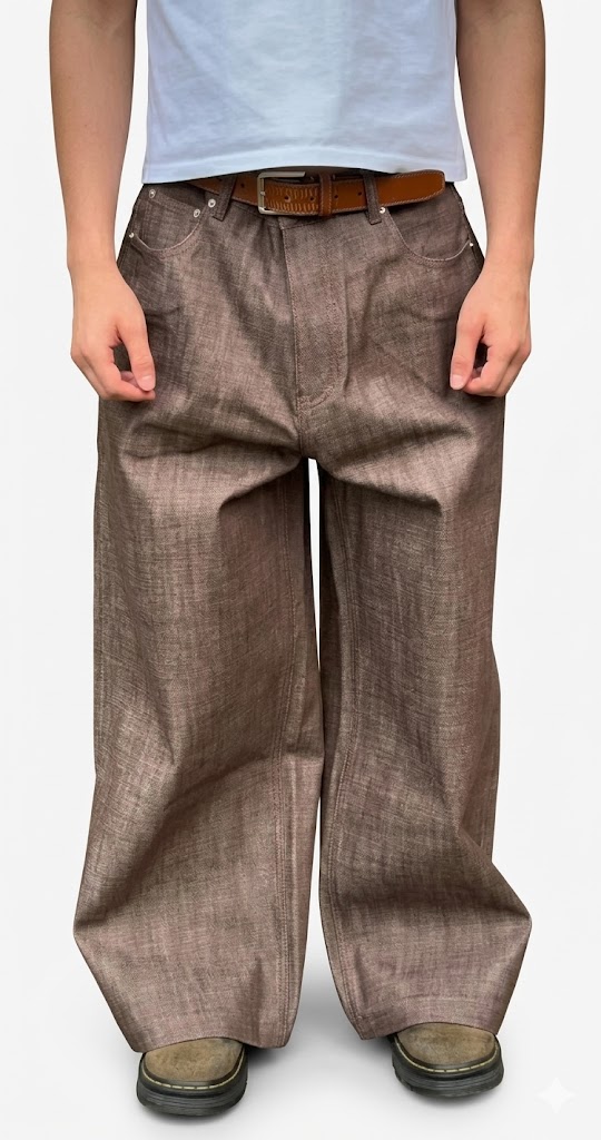 BROWN TWILL JEANS