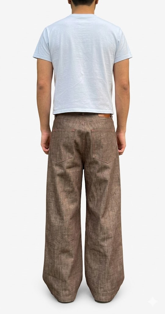 BROWN TWILL JEANS