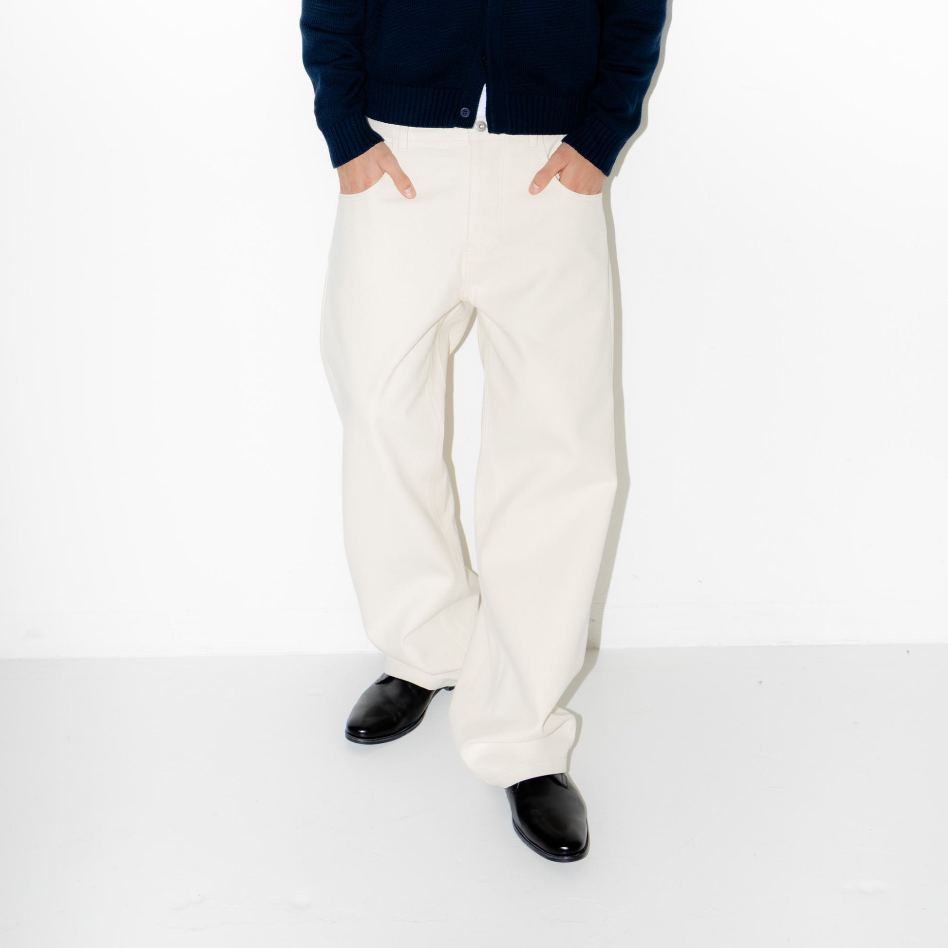 CREME DUCK CANVAS PANTS