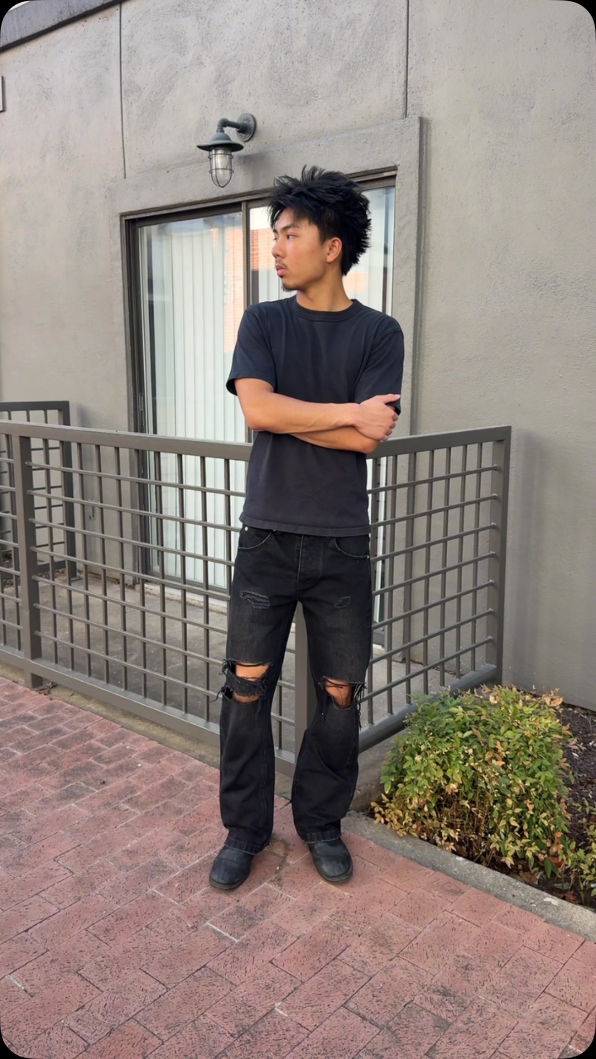 Vintage Distressed Flare Jeans