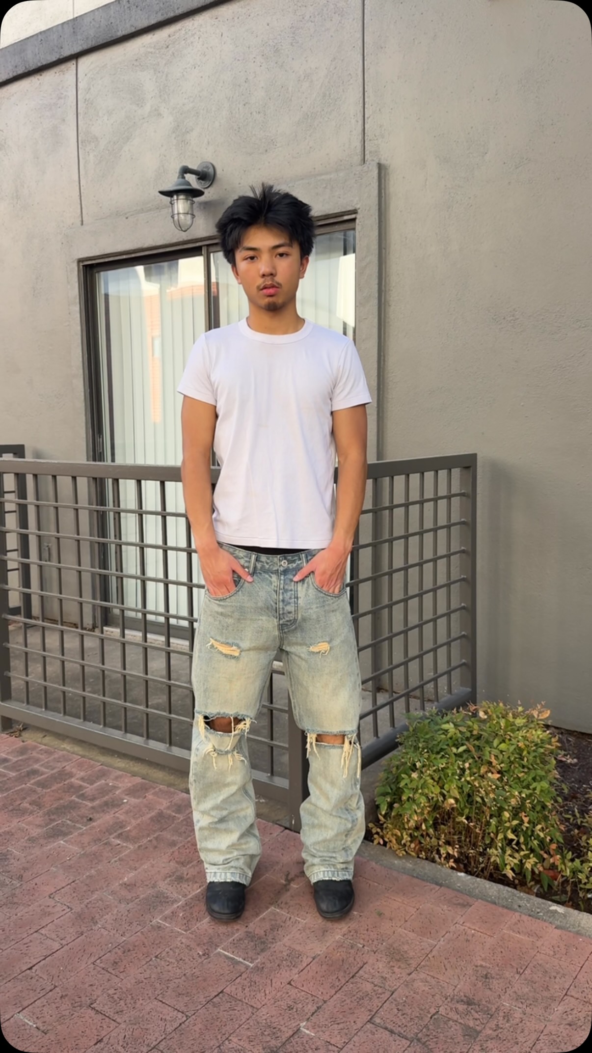 Vintage Distressed Flare Jeans