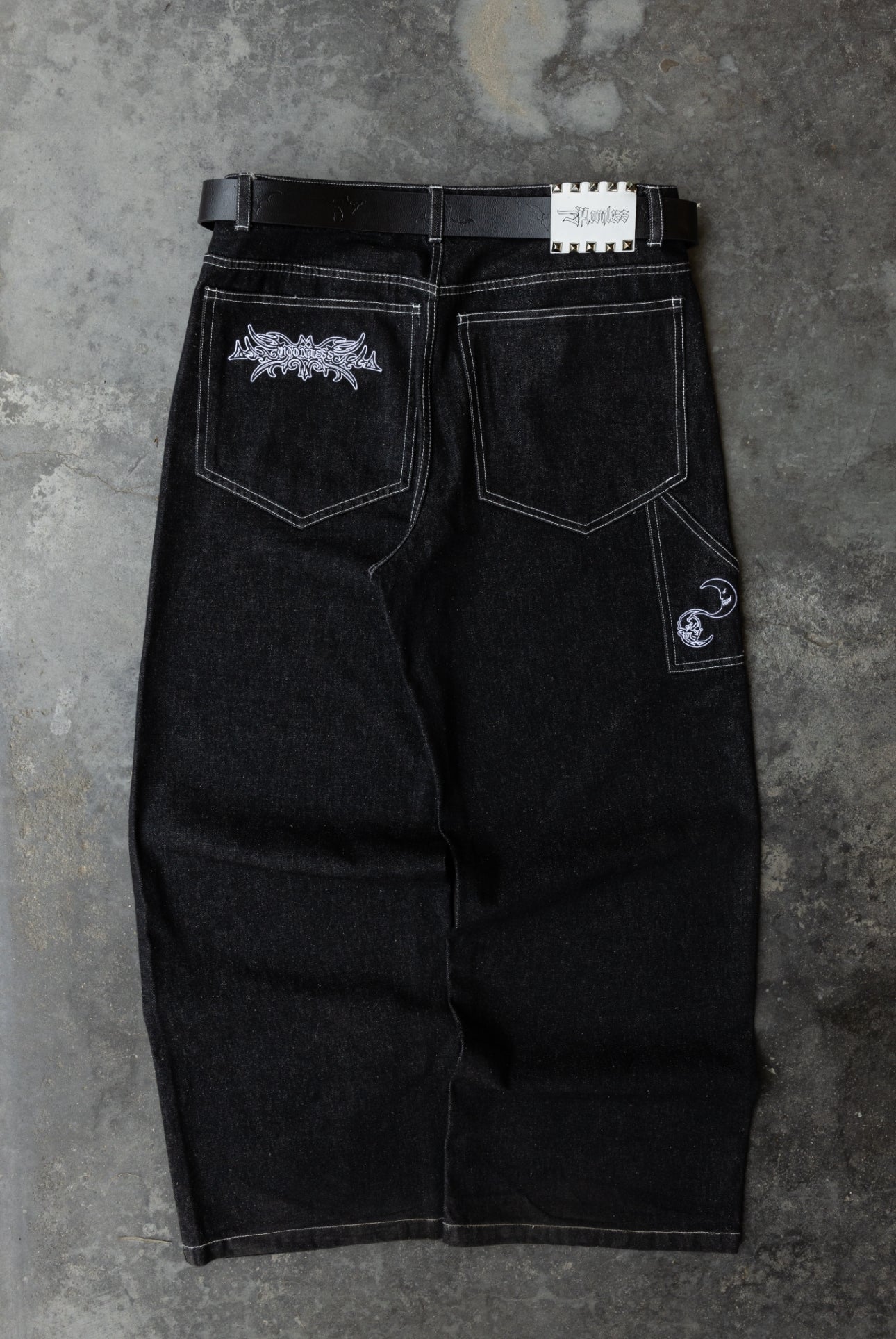 Raw Black Denim - Baggy Jeans