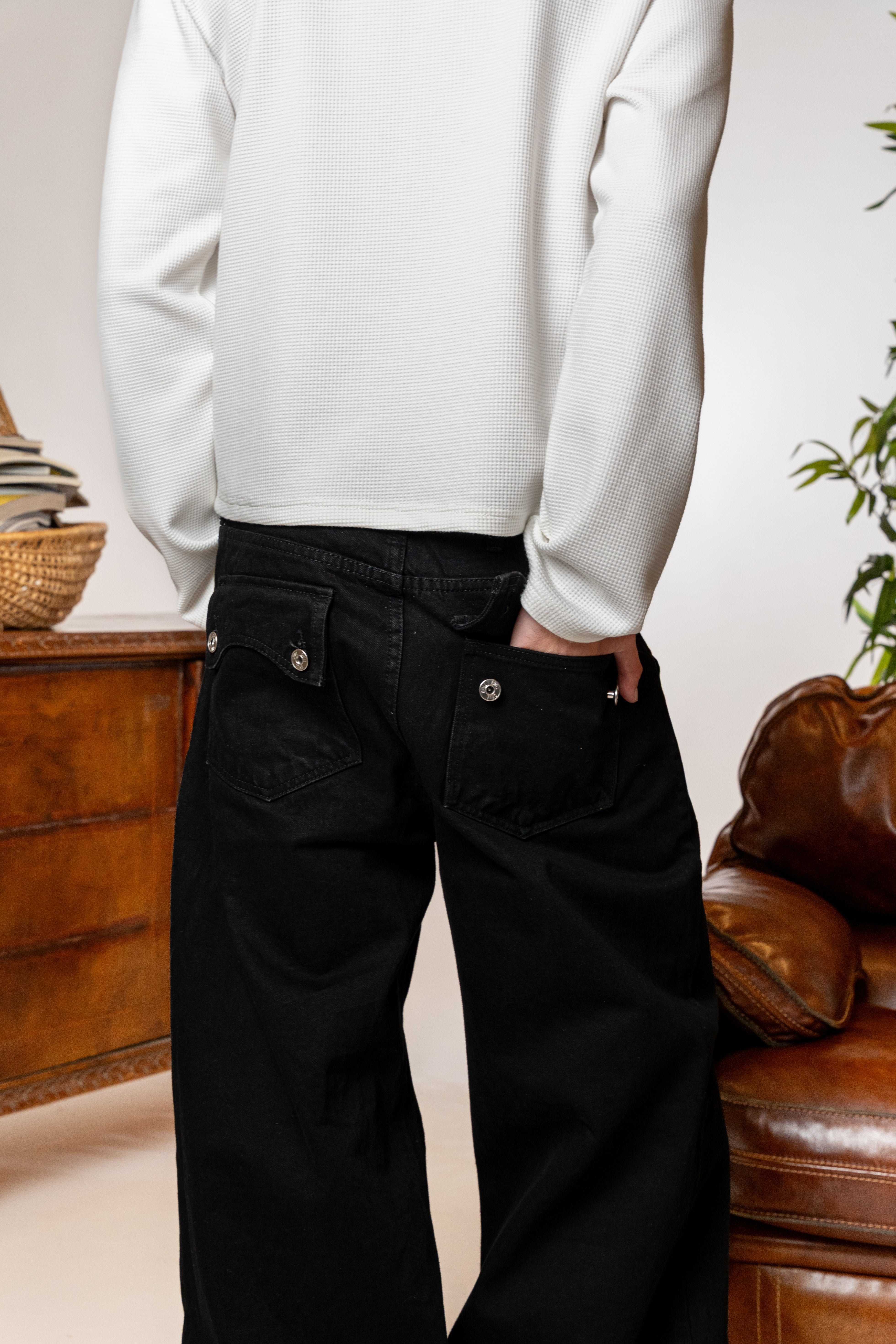 SELVEDGE DENIM BAGGY JEANS