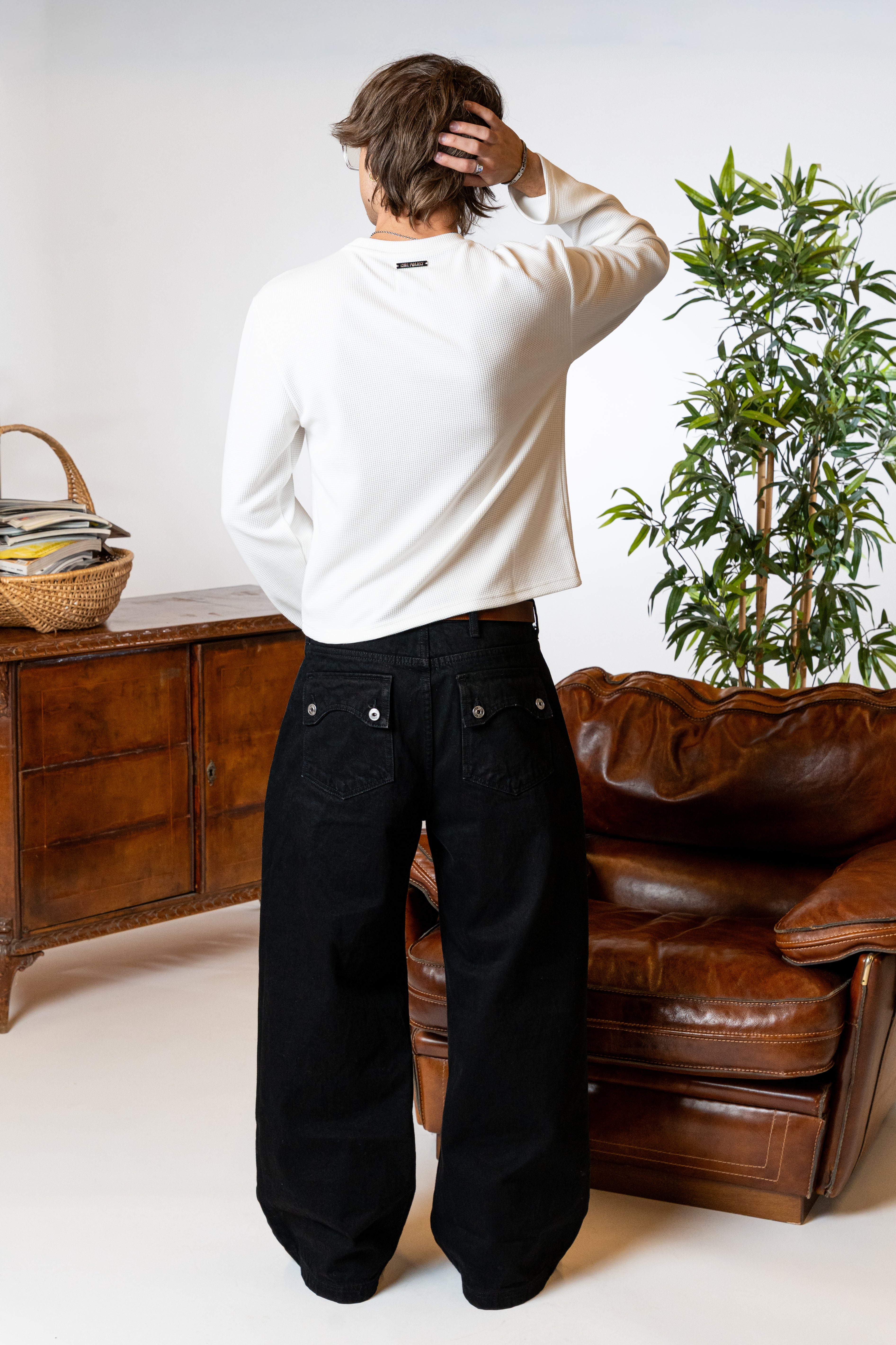 SELVEDGE DENIM BAGGY JEANS