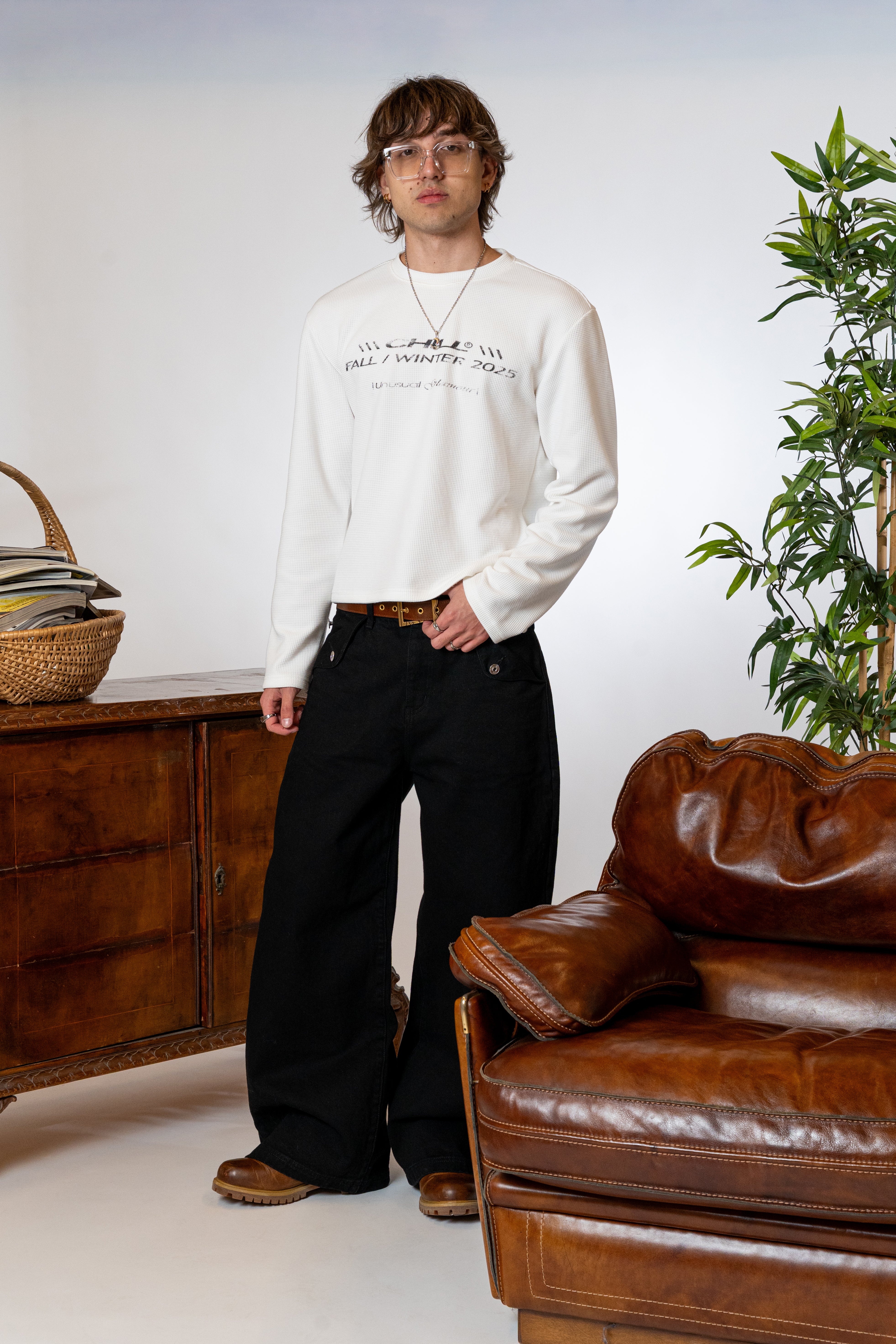 SELVEDGE DENIM BAGGY JEANS