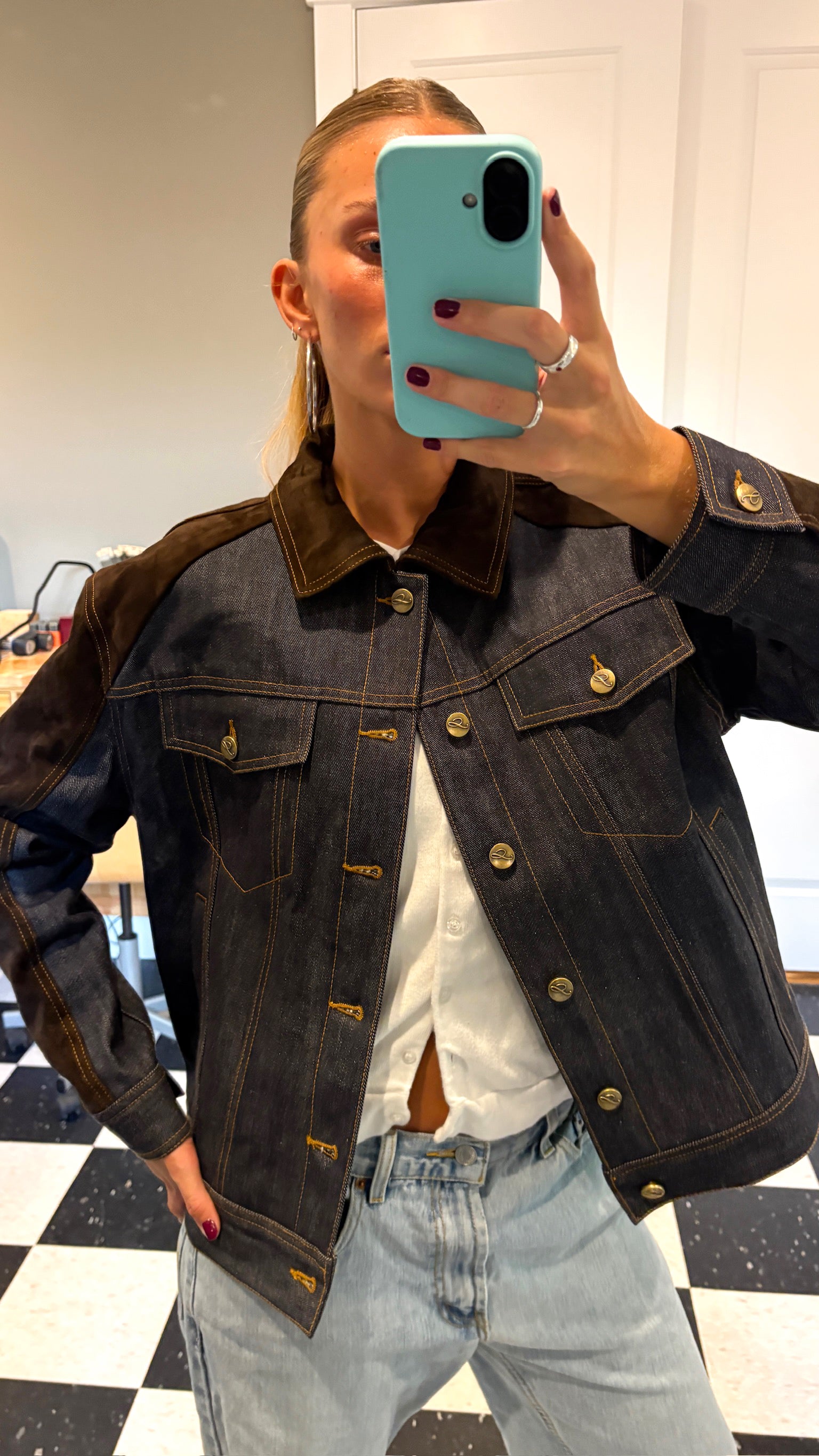 Selvedge Denim & Suede Jacket