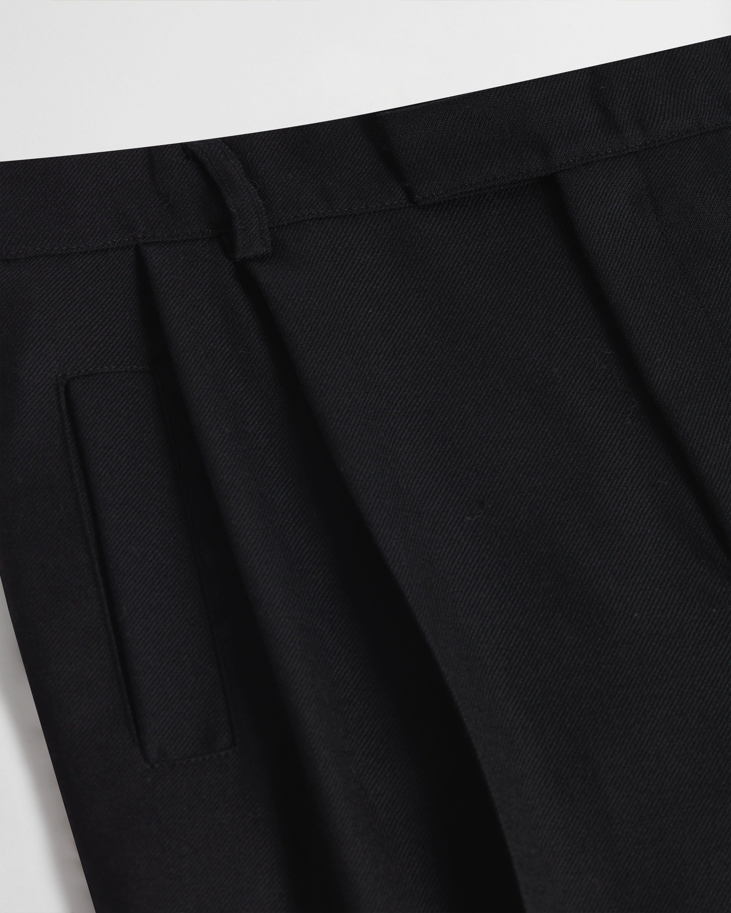 Black Pleated Trousers 