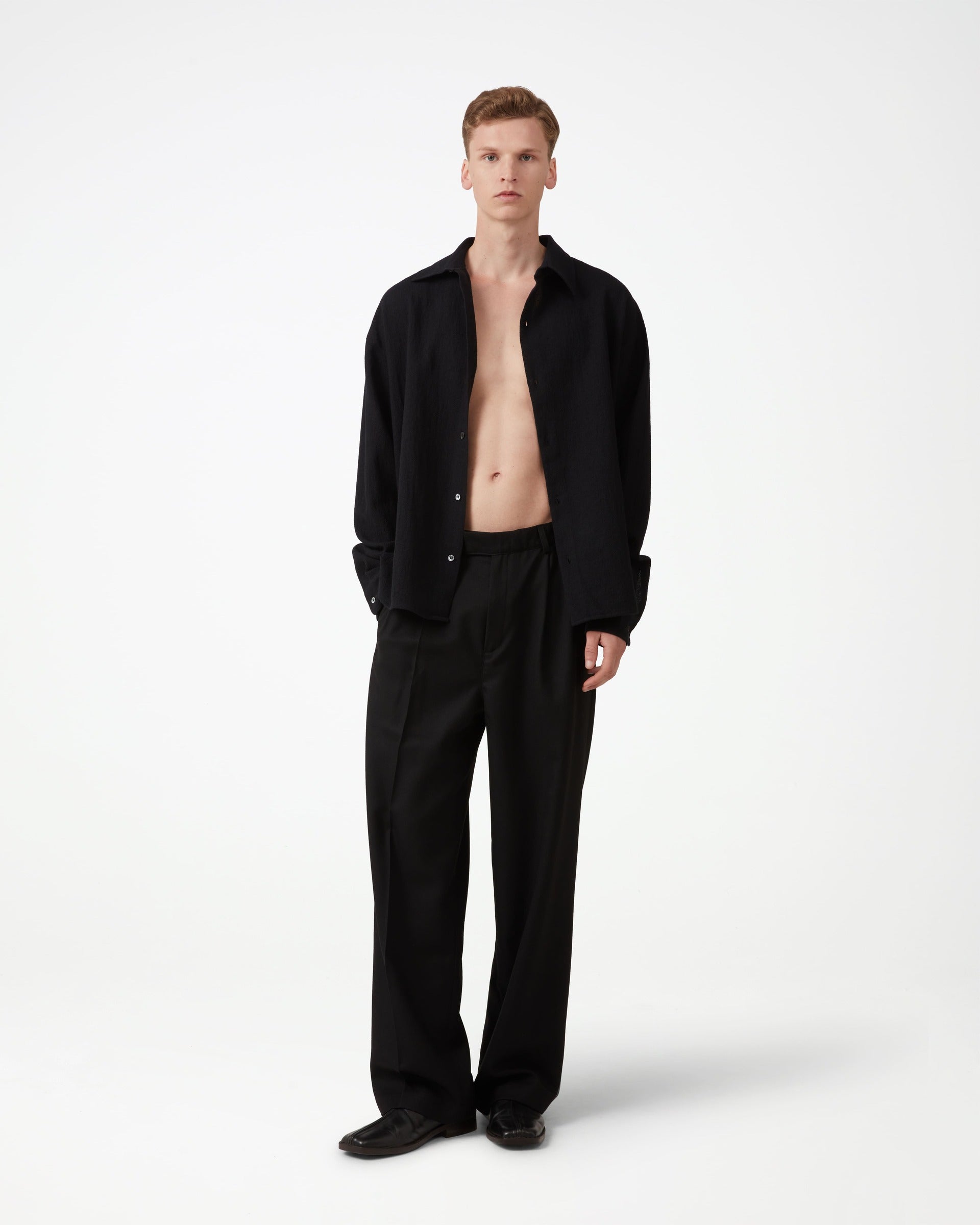 Black Pleated Trousers 
