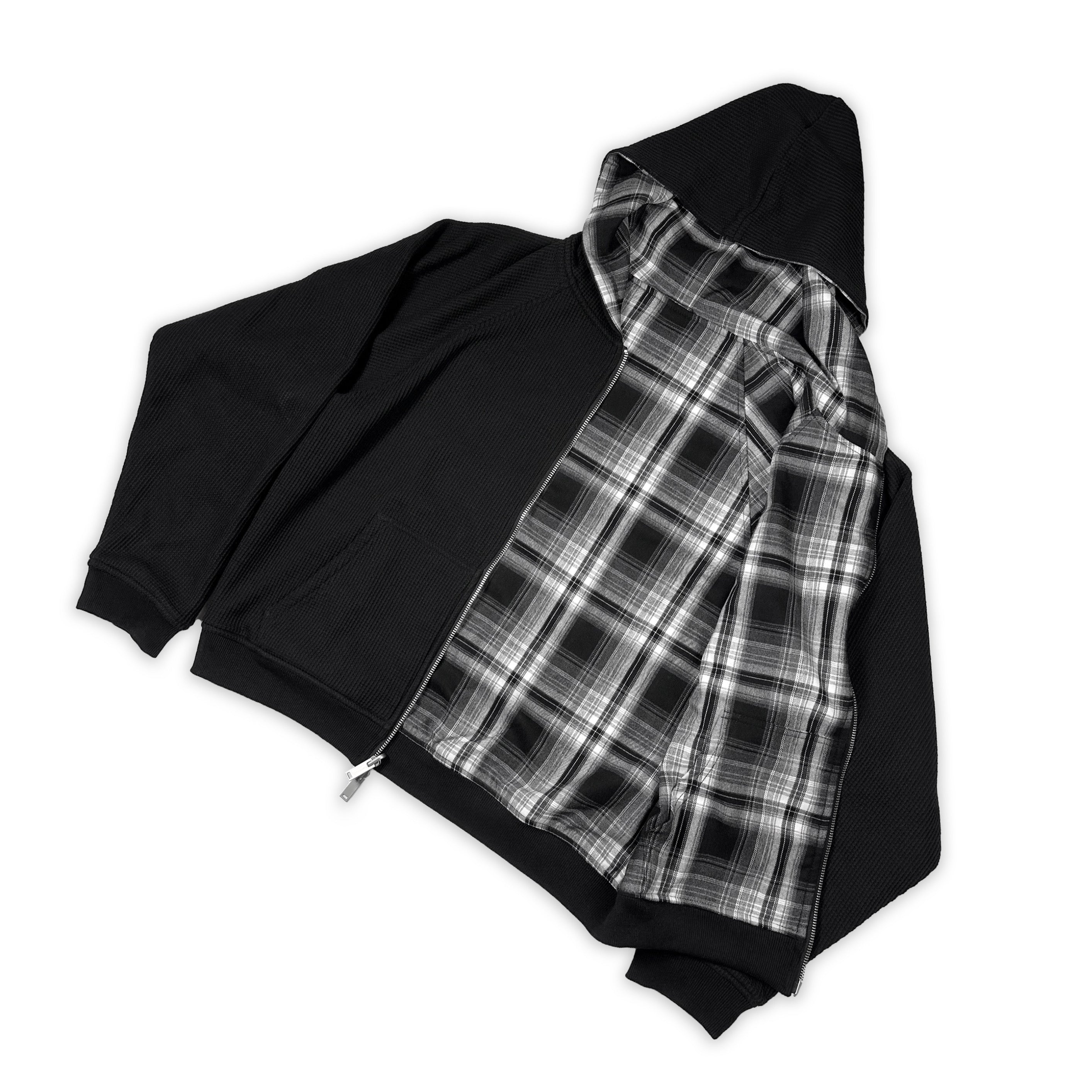 Black&Grey Flannel Hoodie