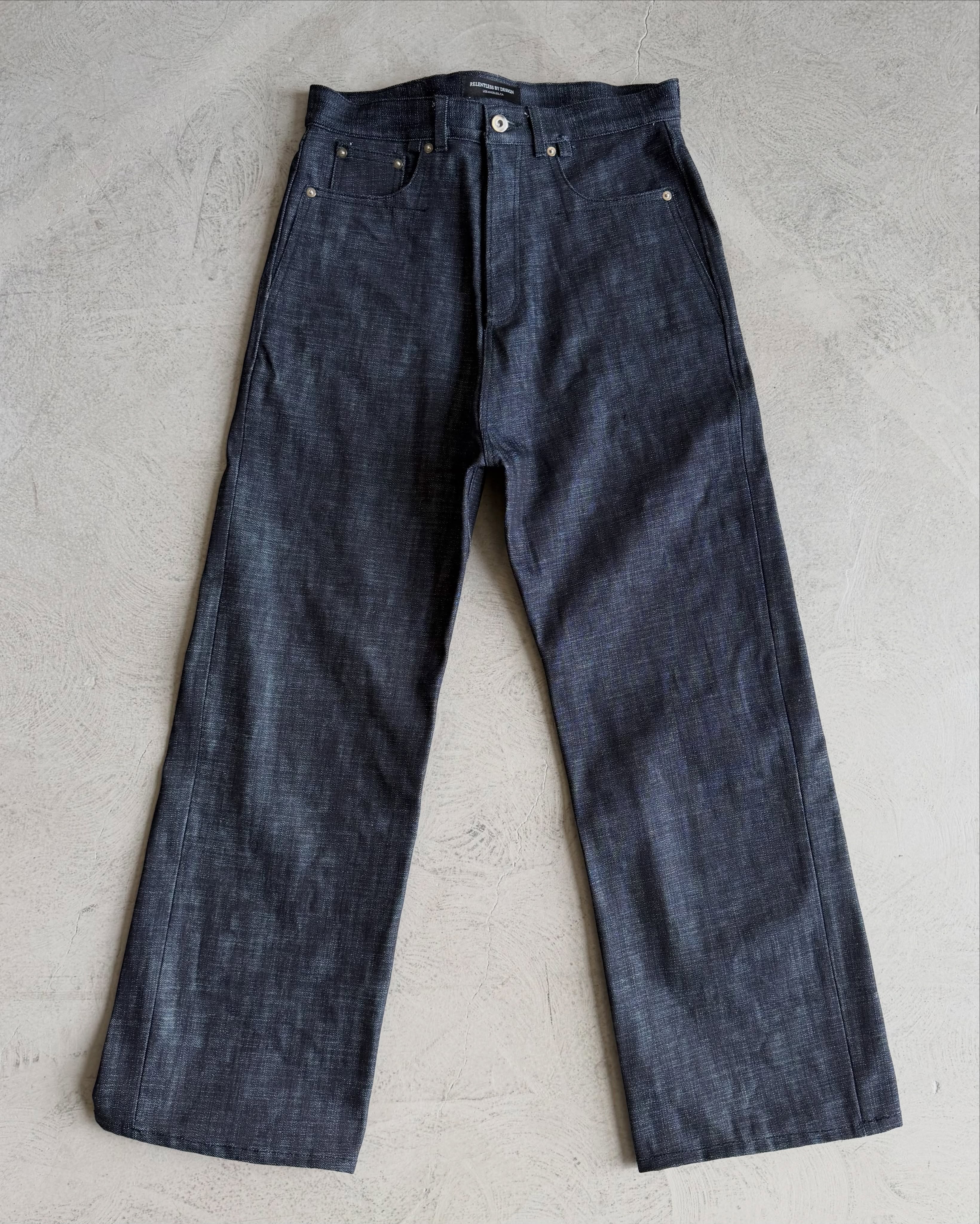 Raw Denim Baggy Wide Leg Jeans