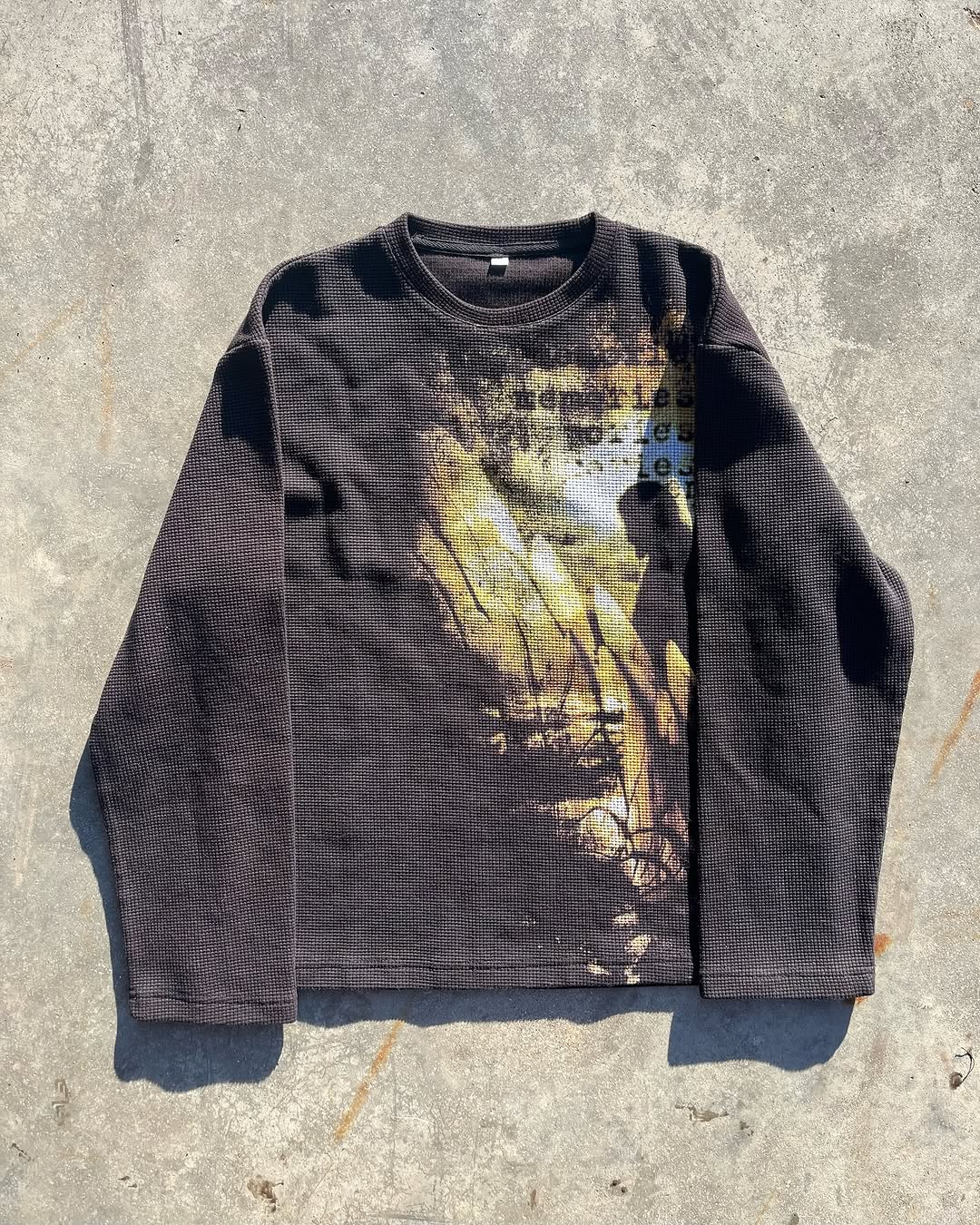 "MEMORIES" WAFFLE LONG SLEEVE