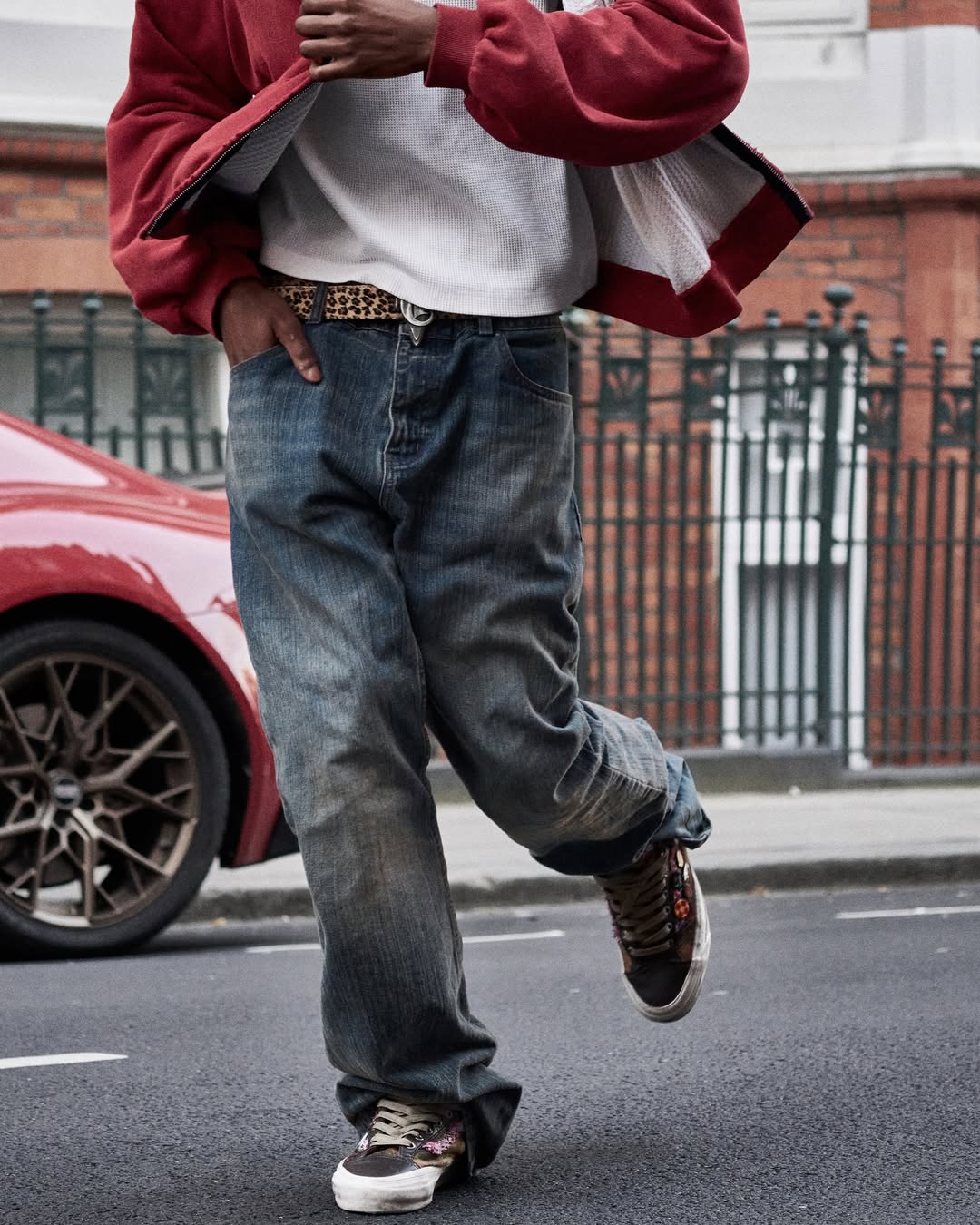 TONAL BLUE BOOTCUT JEANS