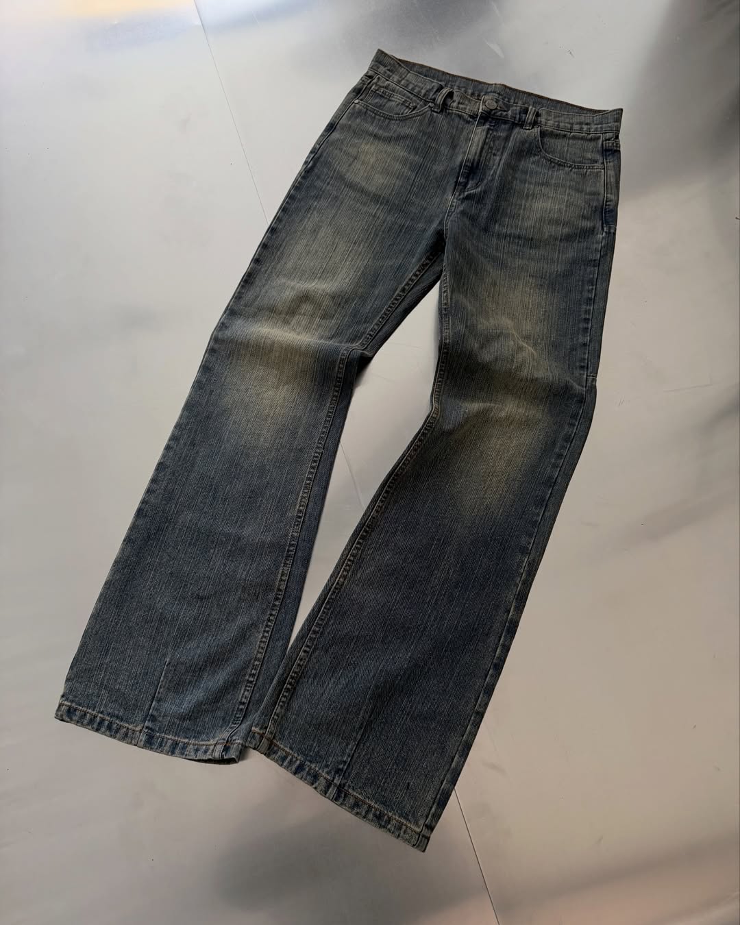 TONAL BLUE BOOTCUT JEANS
