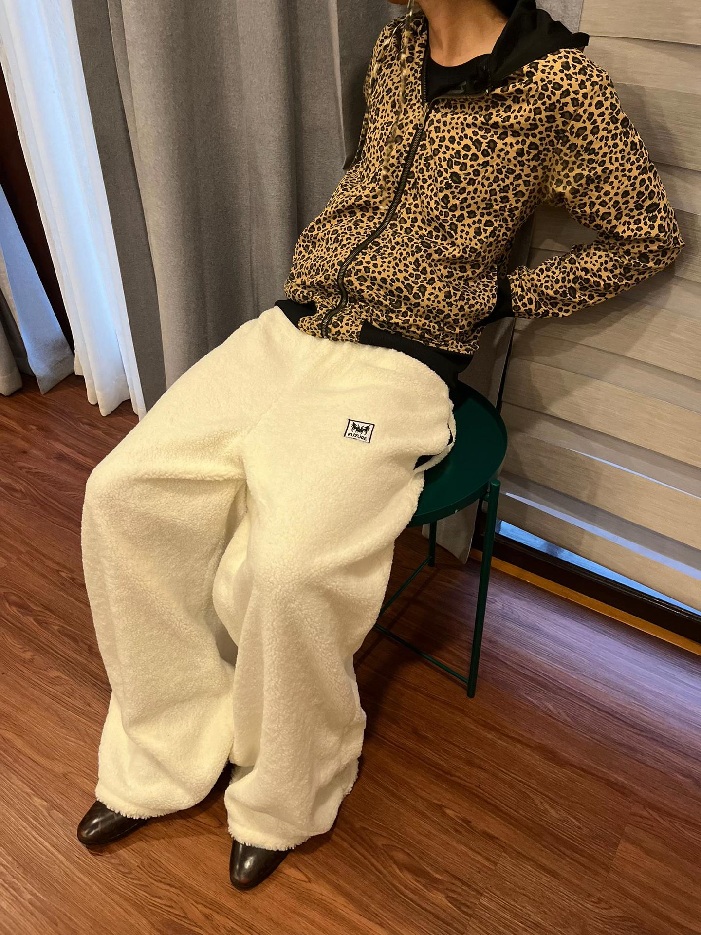 SHERPA FLEECE WIDE PANTS