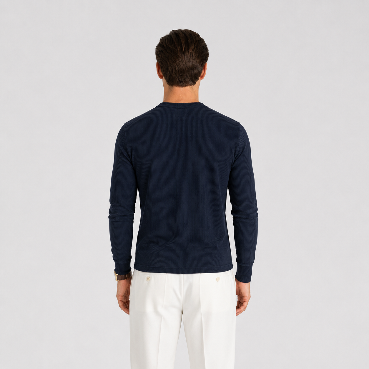 Ribbed Henley Shirt