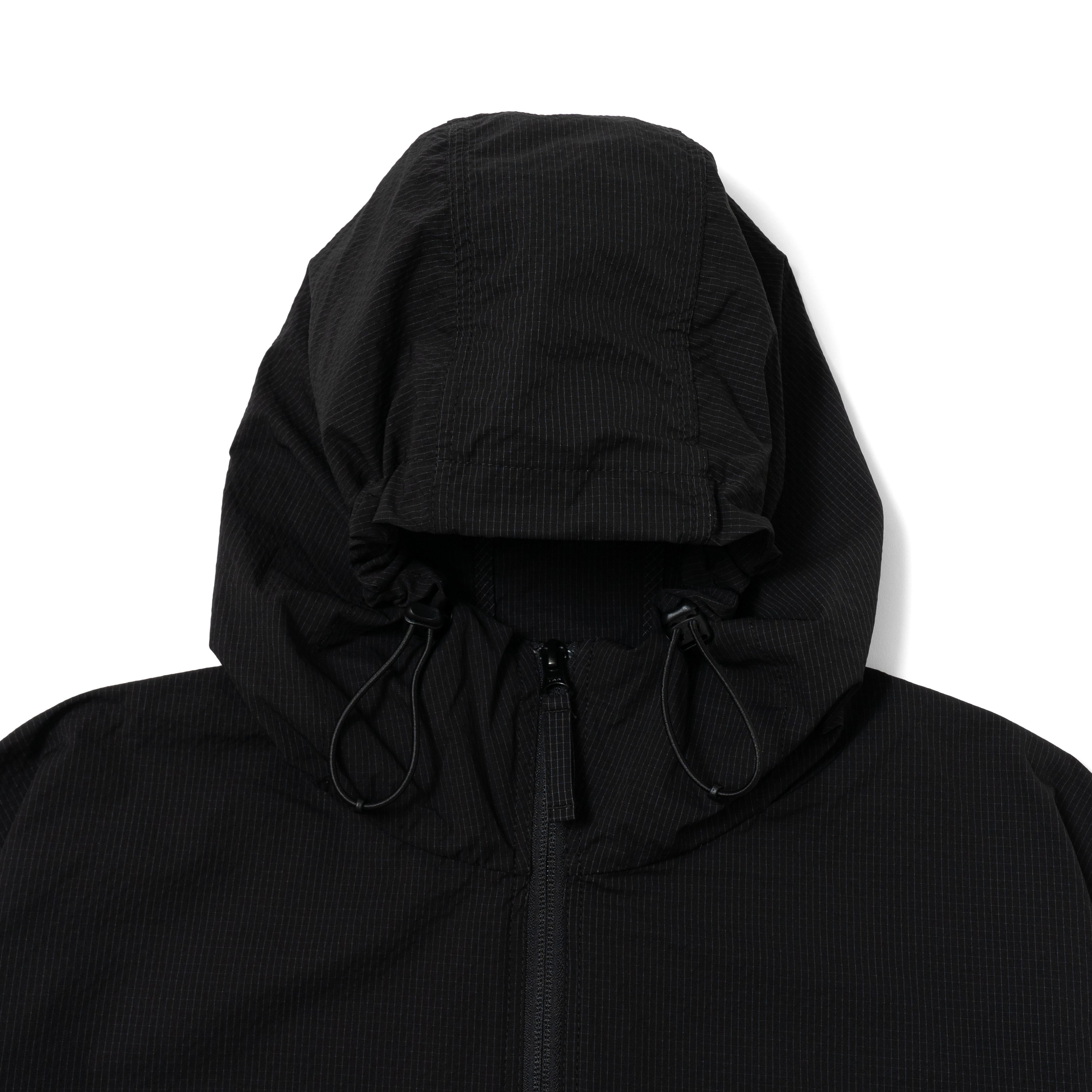 Half Zip Grid Anorak Hooded Windbreaker