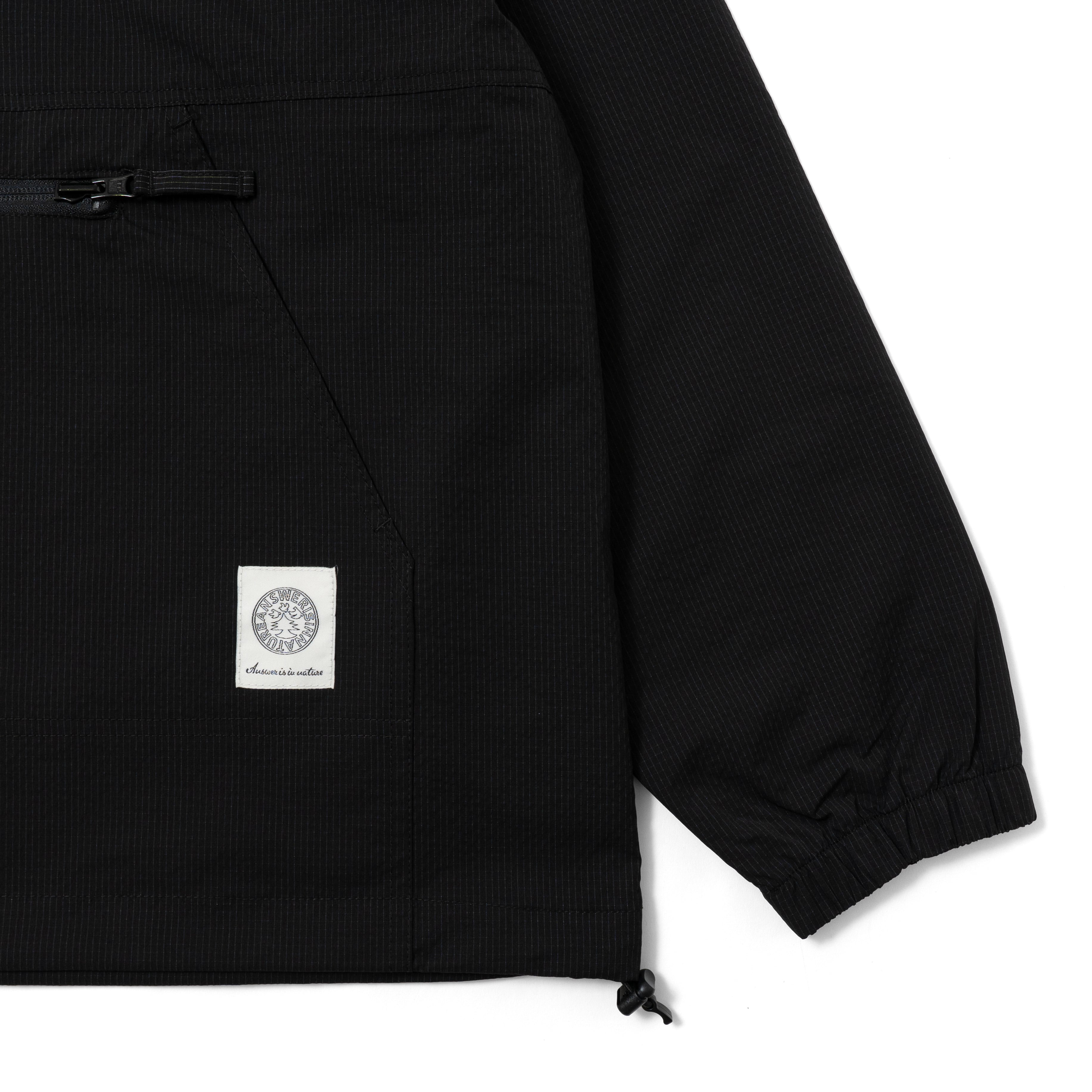 Half Zip Grid Anorak Hooded Windbreaker