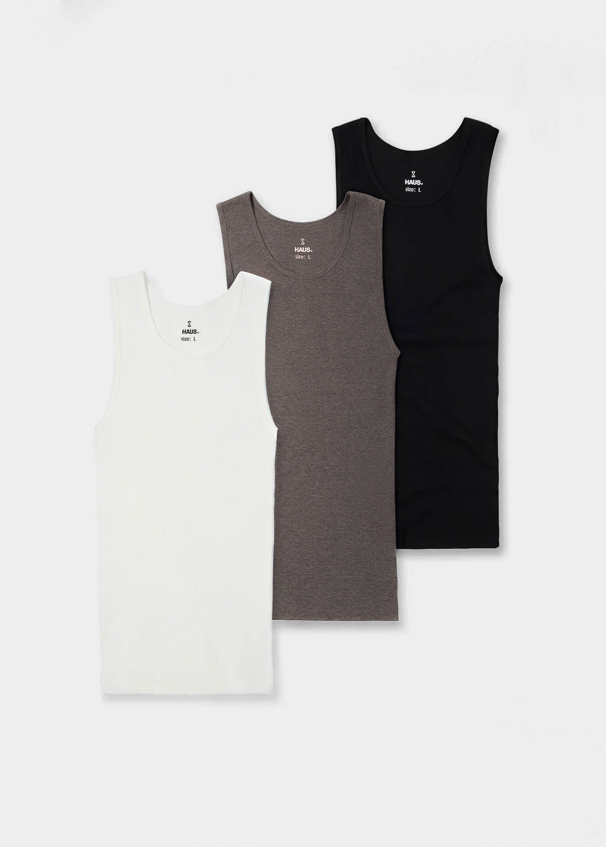 PREMIUM ULTRA-SOFT COTTON FITTED TANK 3 PACK