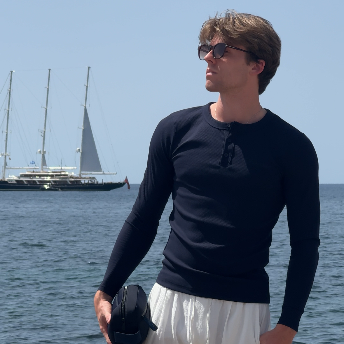 Ribbed Henley Shirt