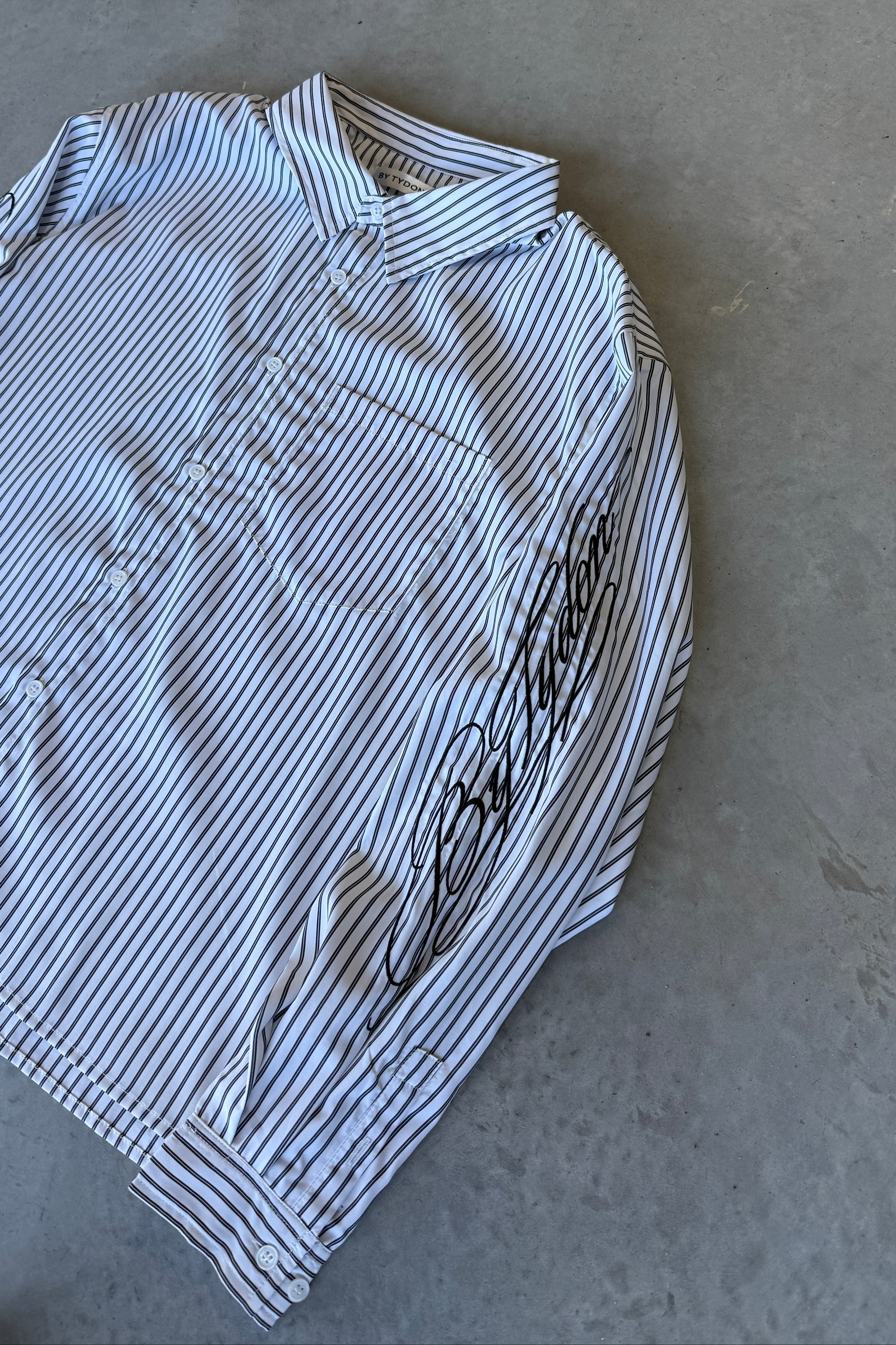 Striped Long Sleeve Shirt - White/Black