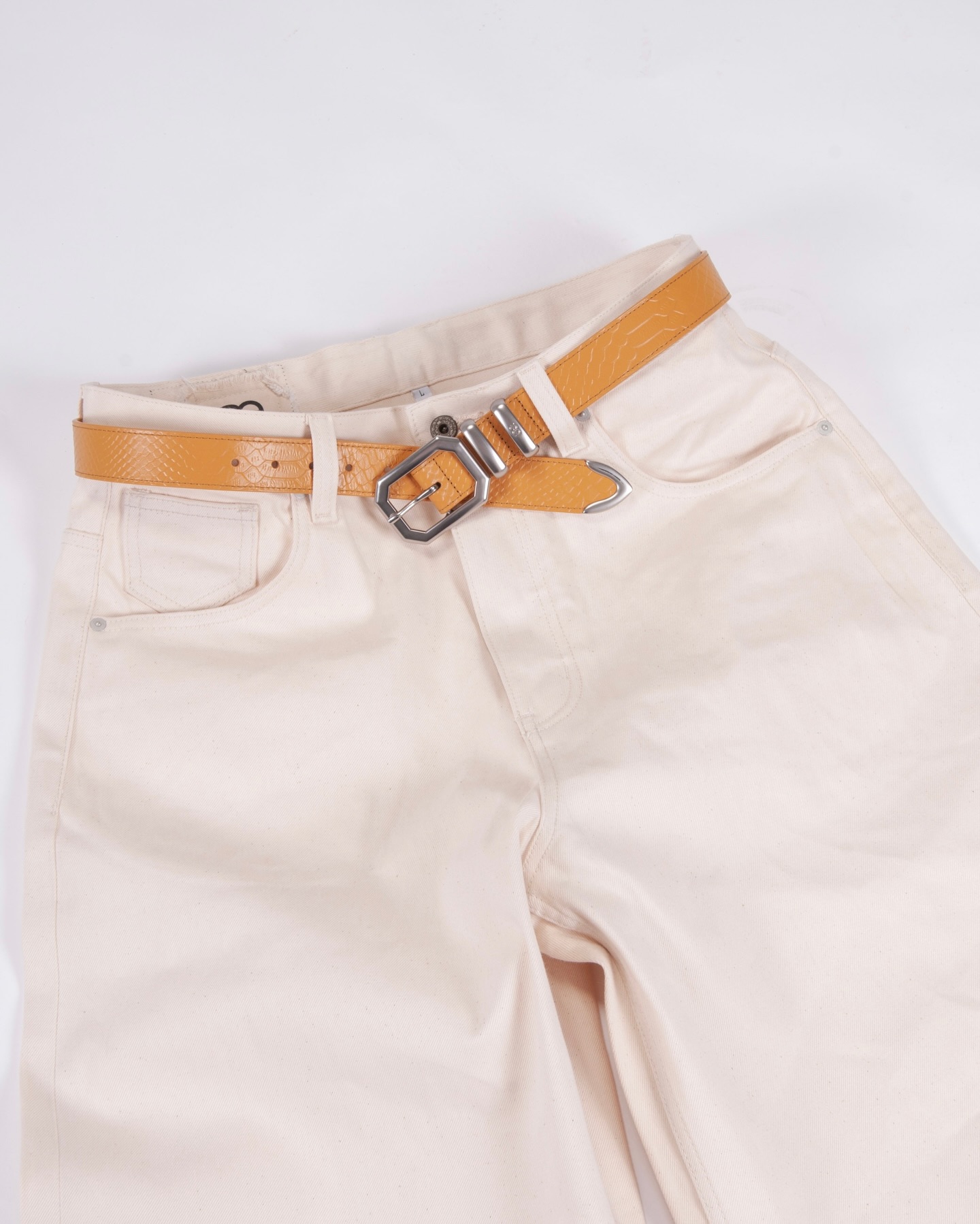 Off White Wide Leg Denim Jeans